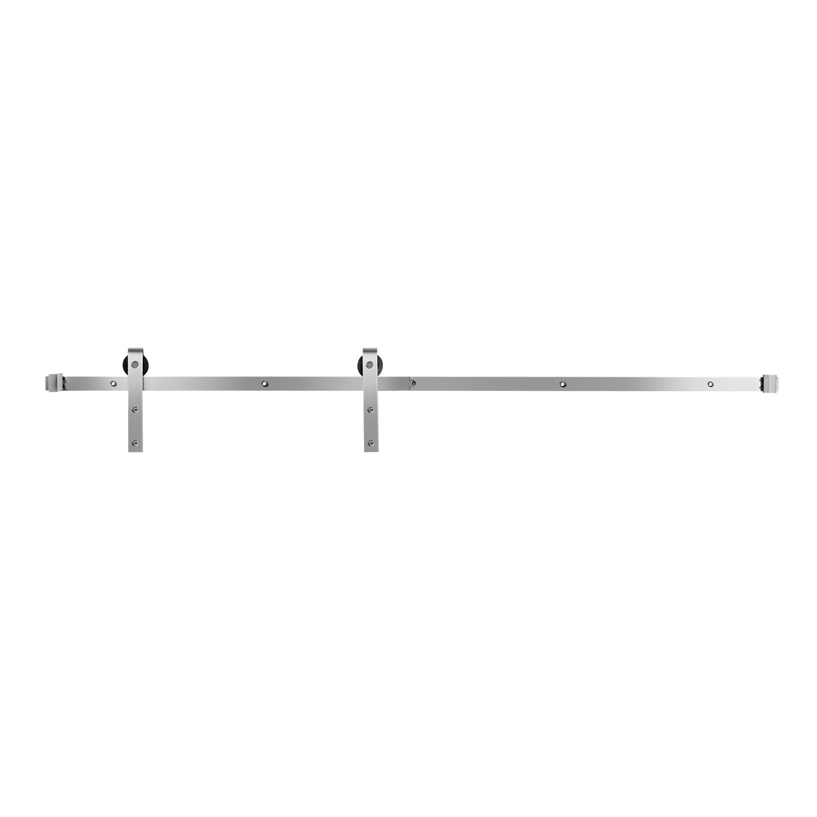 5FT Sliding Barn Door Hardware Kit for Single Sliding Barn Door Silver
