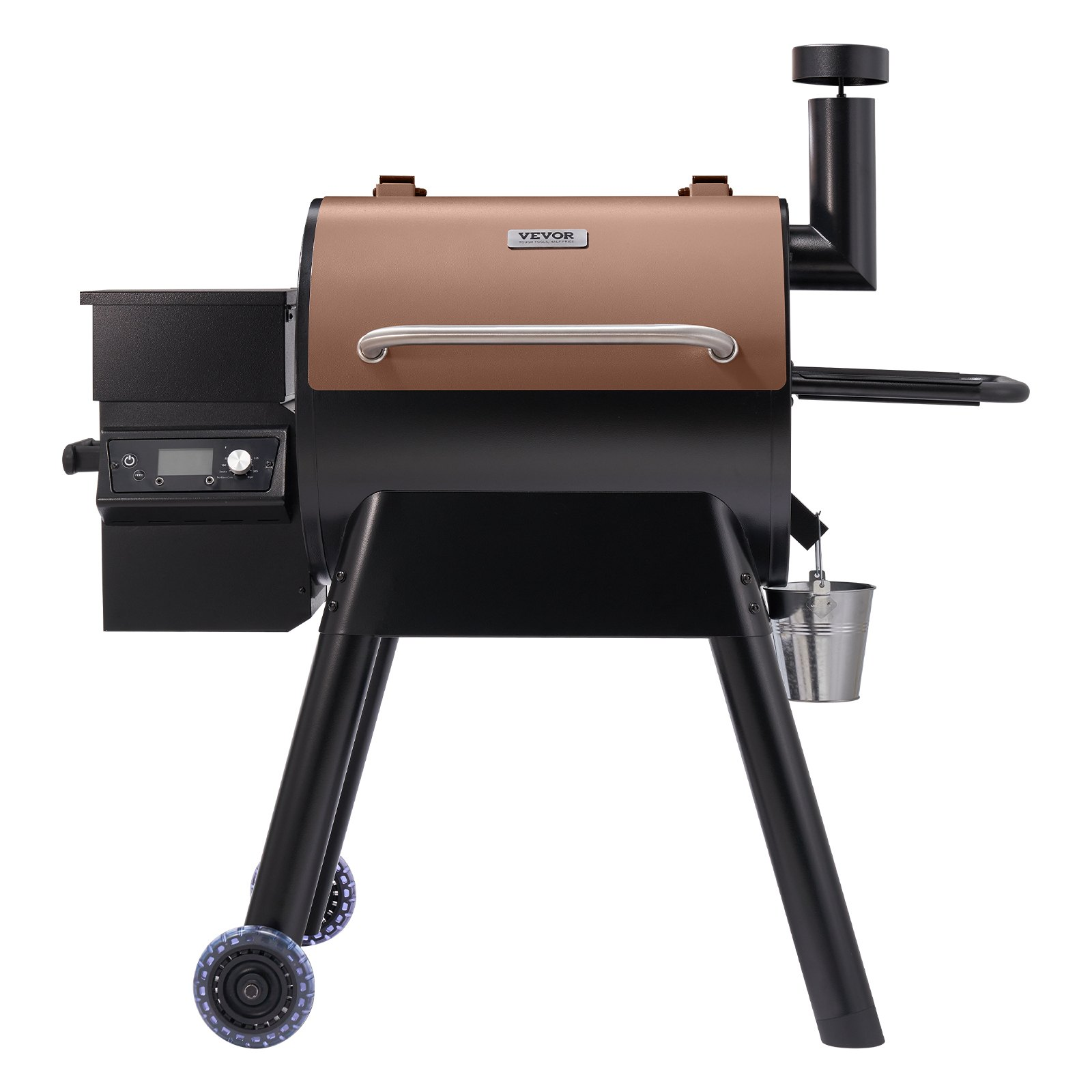 Wood Pellet Grill Smoker Outdoor Electric BBQ Grills 575 Sq.in Cook Area - Picture 10 of 12
