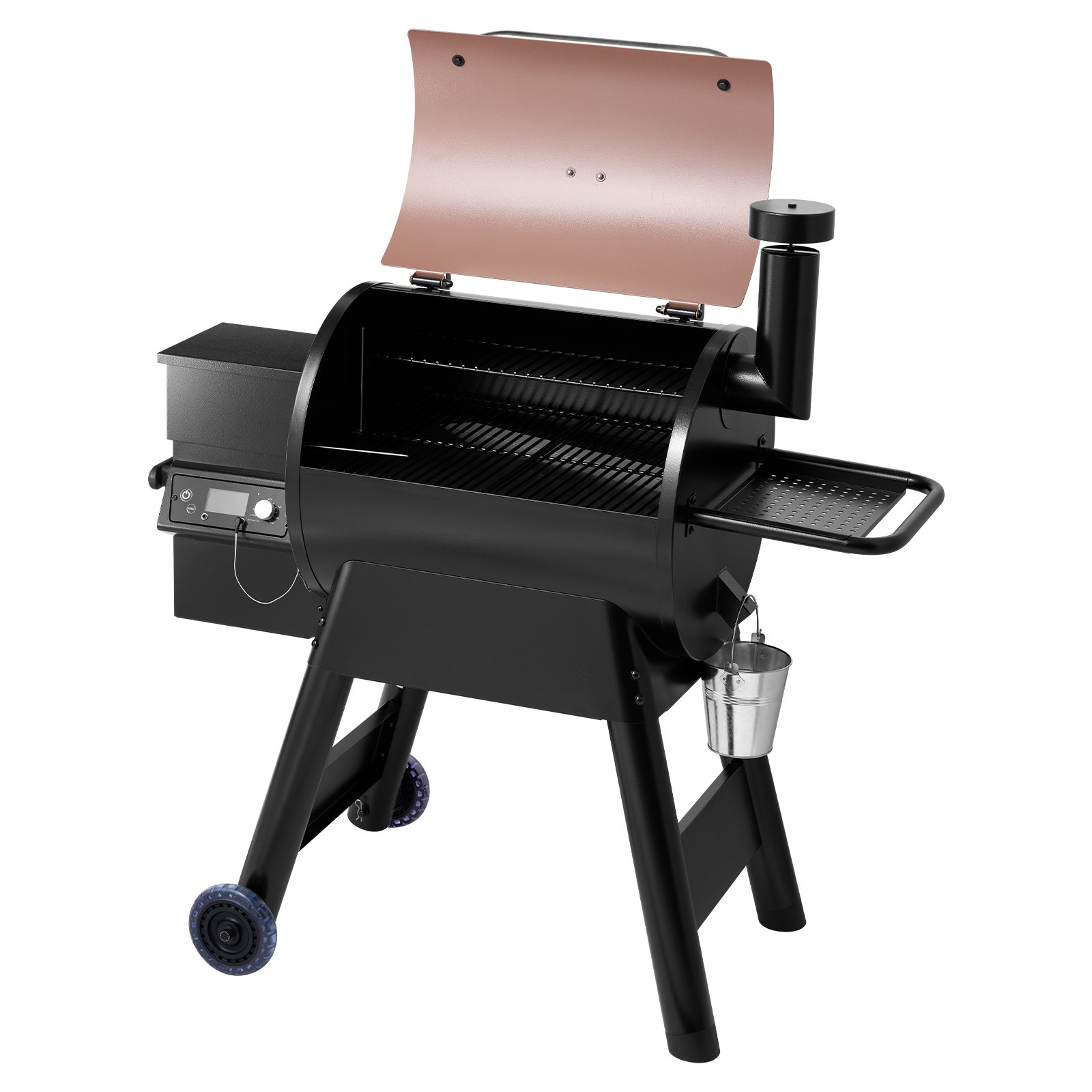 Wood Pellet Grill Smoker Outdoor Electric BBQ Grills 575 Sq.in Cook Area - Picture 11 of 12
