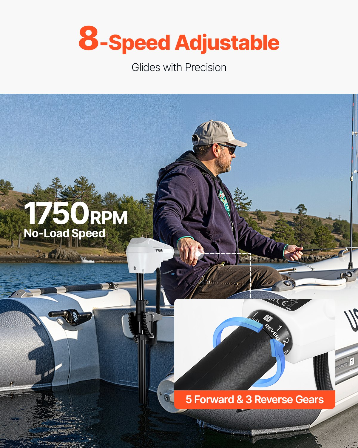 Electric Trolling Motor, 30-In Shaft