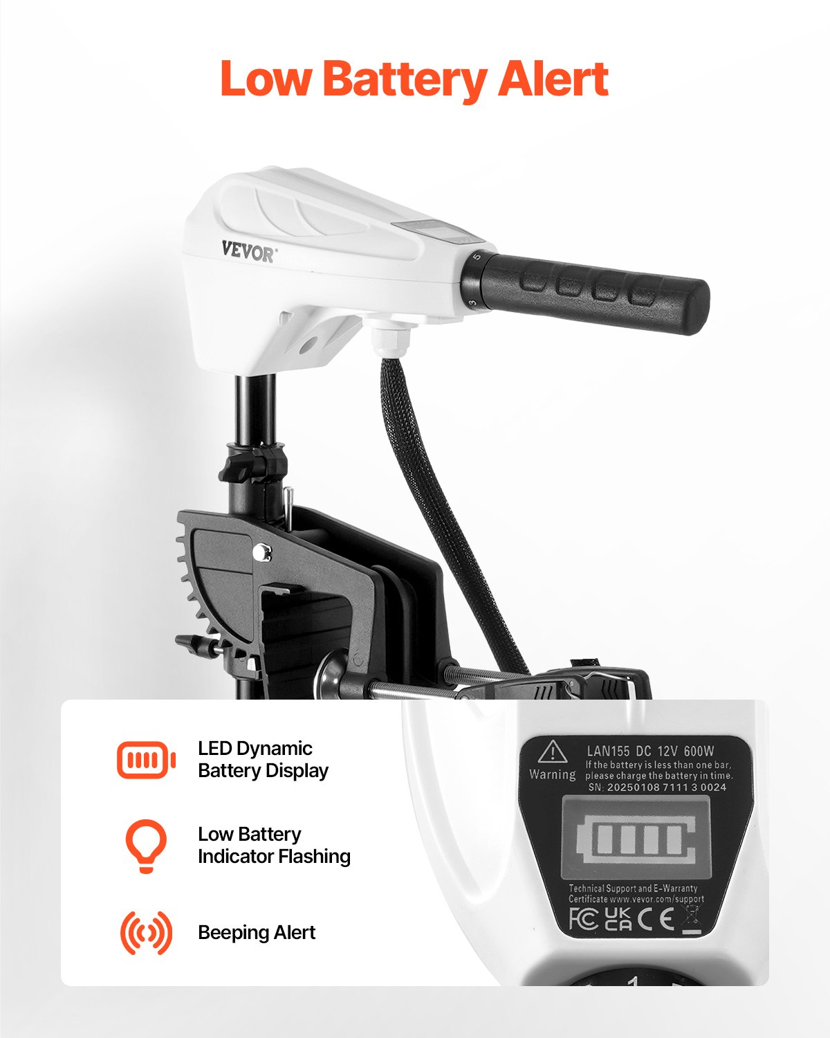 Electric Trolling Motor, 30-In Shaft