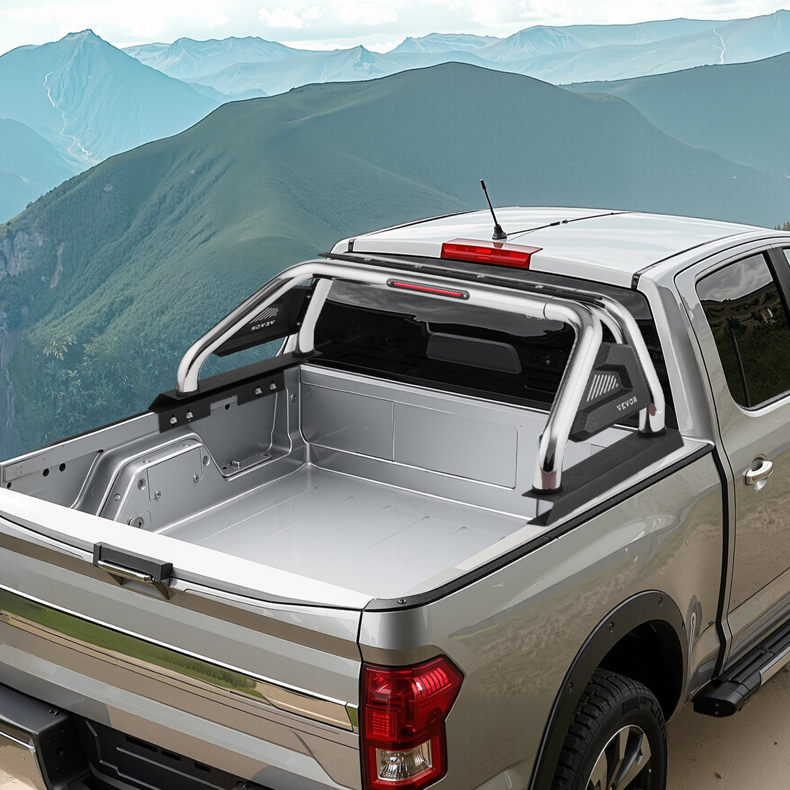 Truck Bed Roll Bar Chase Rack for Full-Size&Mid-Size Pickup Carbon Steel - Picture 7 of 10