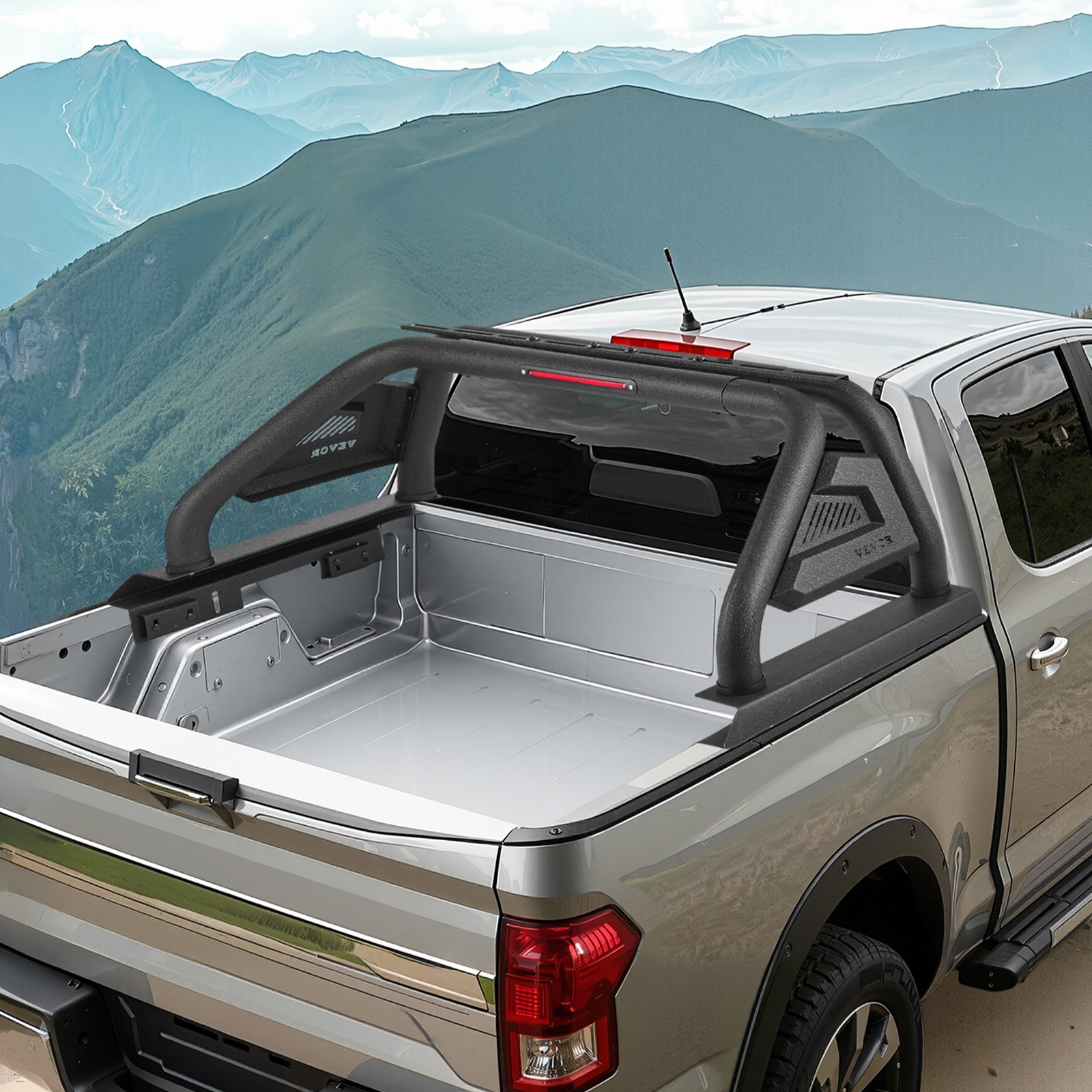 Truck Bed Roll Bar Universal Chase Rack with Light for Mid-Size Pickup - Picture 7 of 12