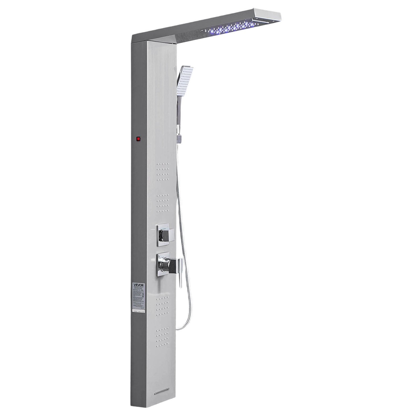 Shower Panel Tower System Stainless Steel Column Rainfall Waterfall Head 5 528