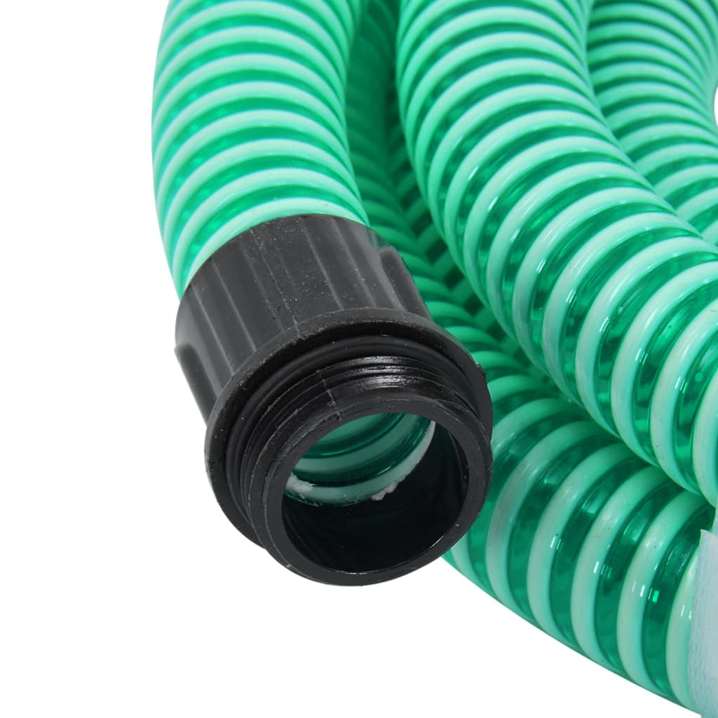 vidaXL Suction Hose Green PVC, Brass 49.2 ft Durable Garden Hose - Picture 3 of 7