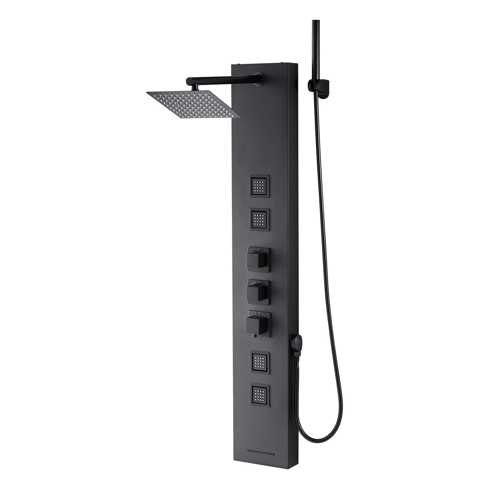 Shower Panel Tower System Stainless Steel Column Rainfall Head Massage Jet 4Mode