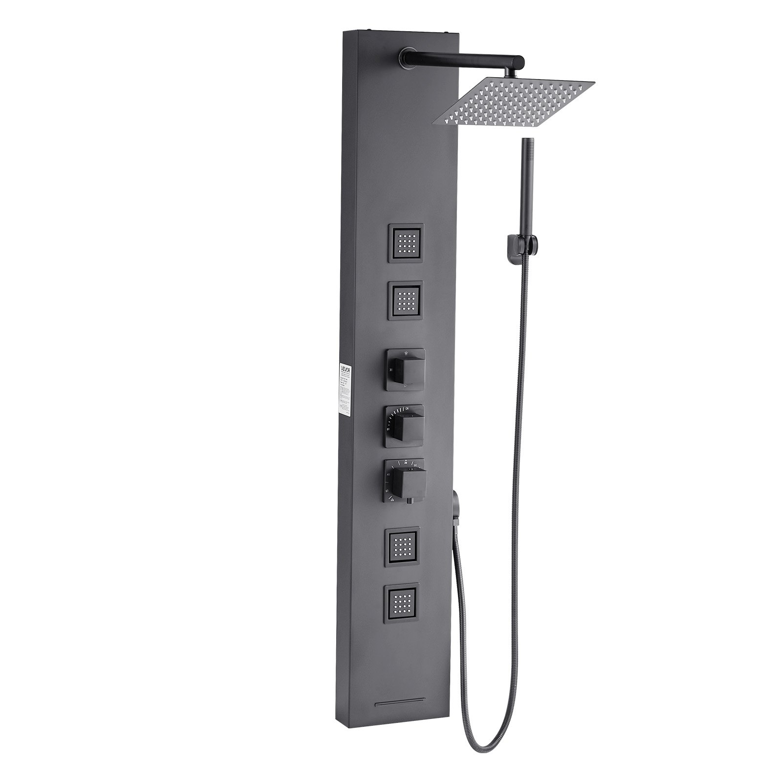 Shower Panel Tower System Stainless Steel Column Rainfall Head Massage Jet 4Mode