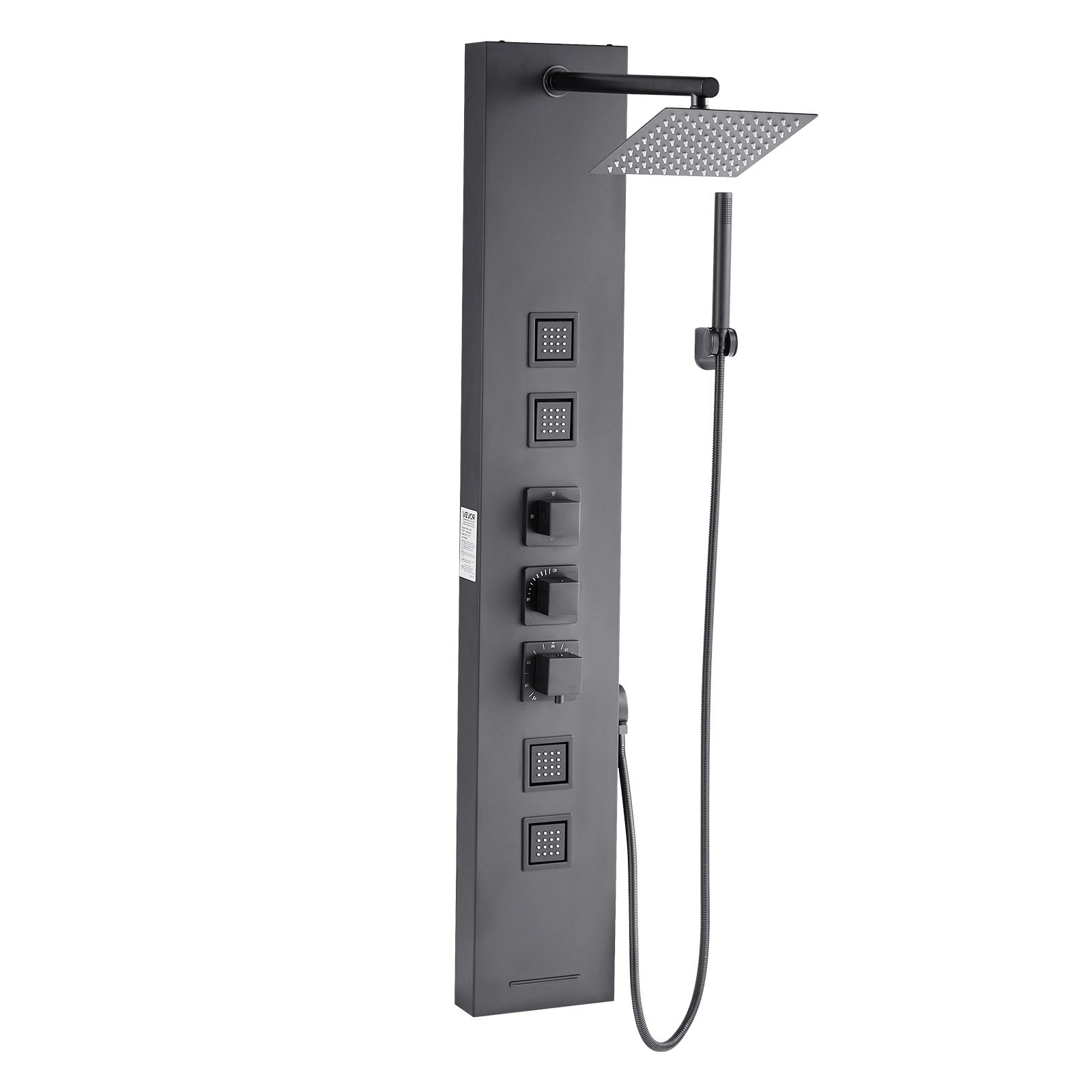 Shower Panel Tower System Stainless Steel Column Rainfall Head Massage Jet 4Mode