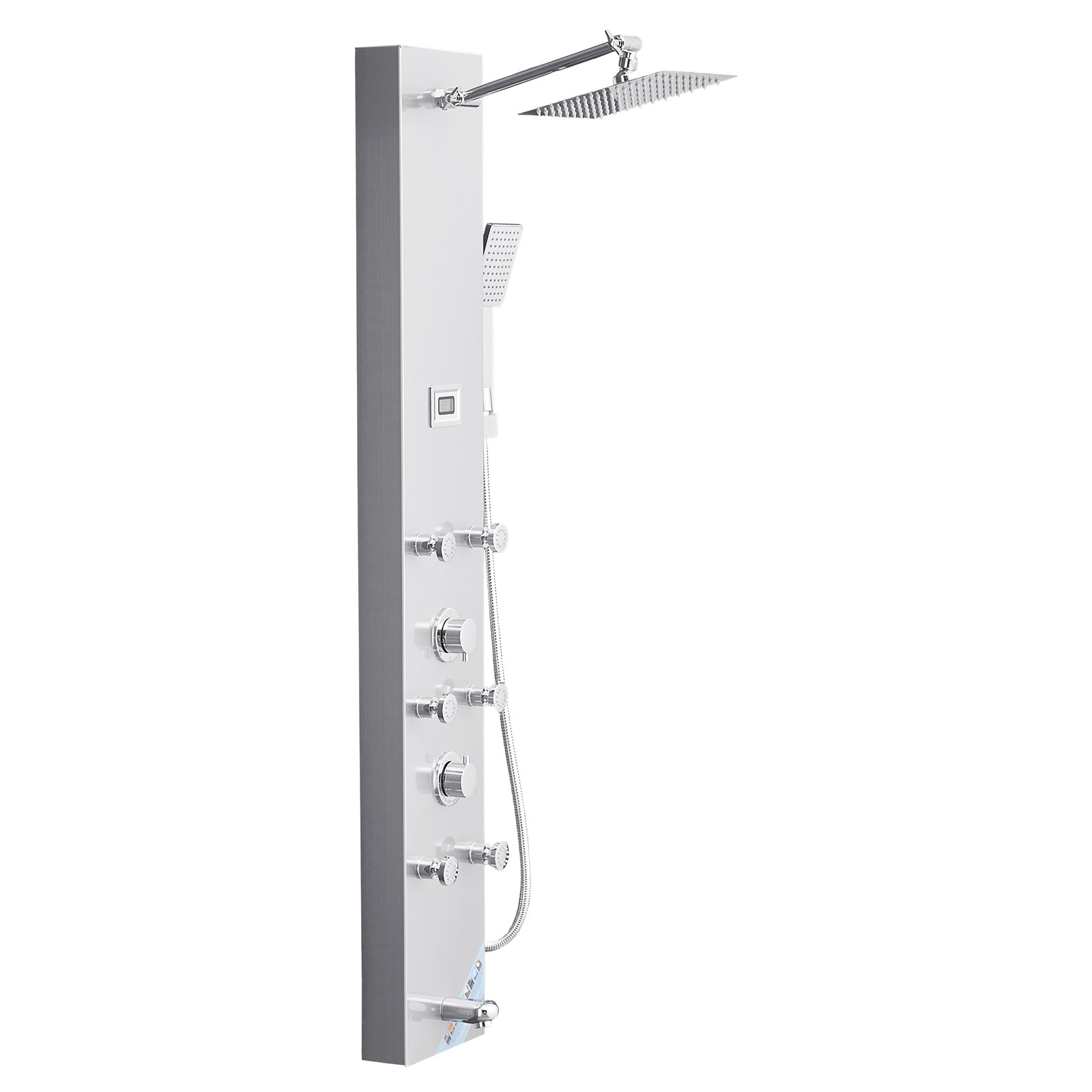 Shower Panel Tower System Stainless Steel Column Rainfall Head Massage Jet 4Mode
