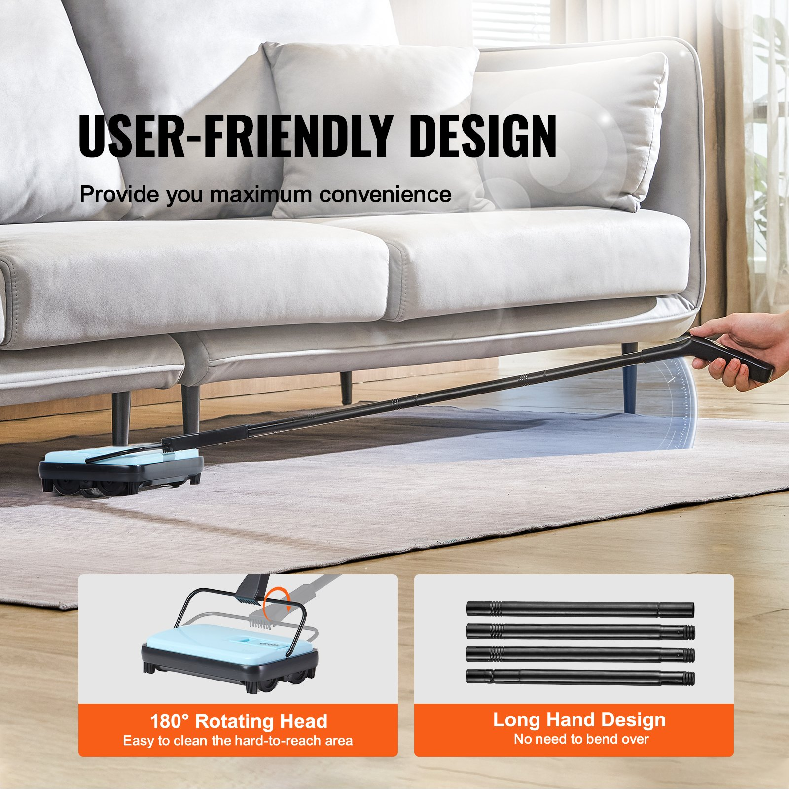 Carpet Sweeper Manual, Blue