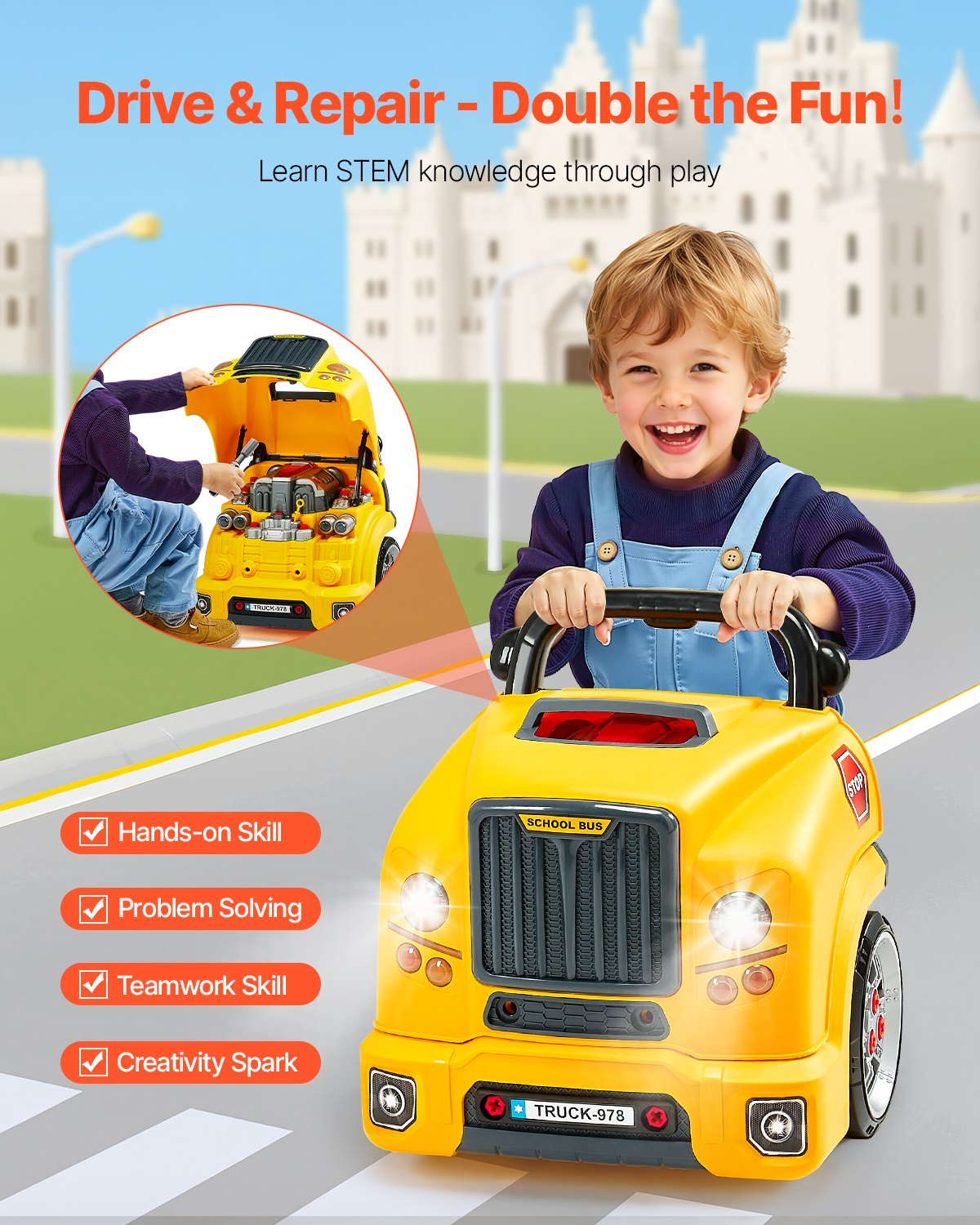 Repair Set With Removable Parts, Yellow