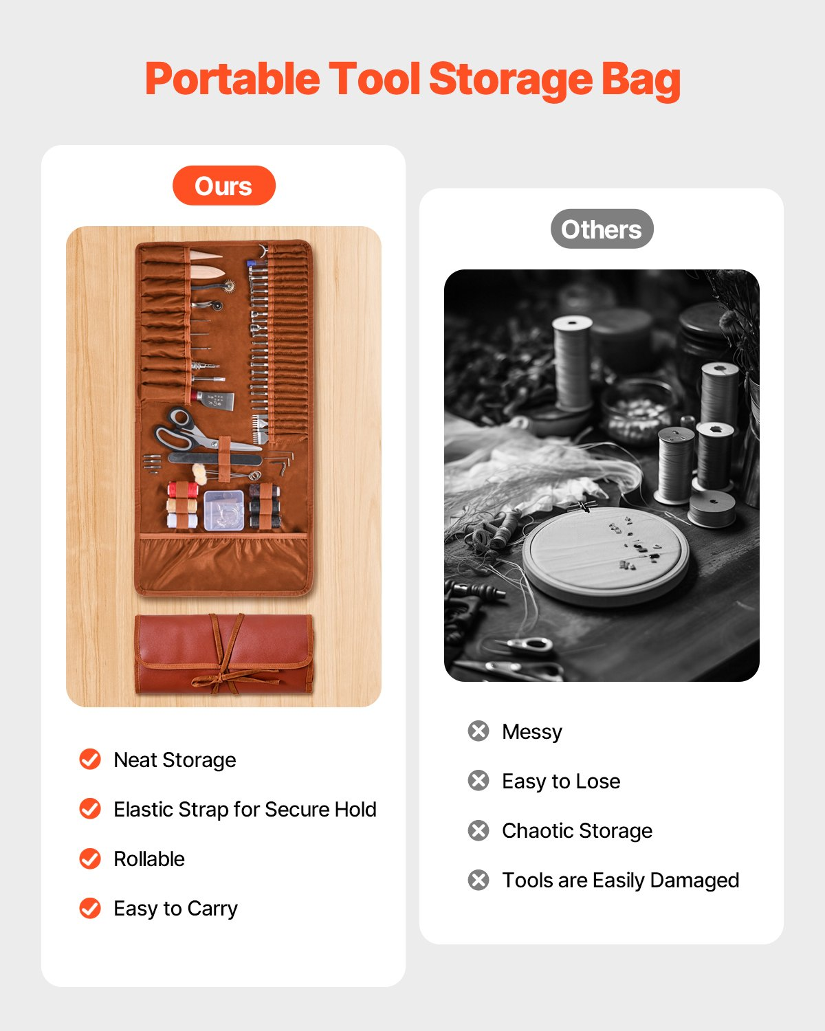 Leather Working Tools Kit 72 PCS Engraving Punching Stamping Sewing Tools