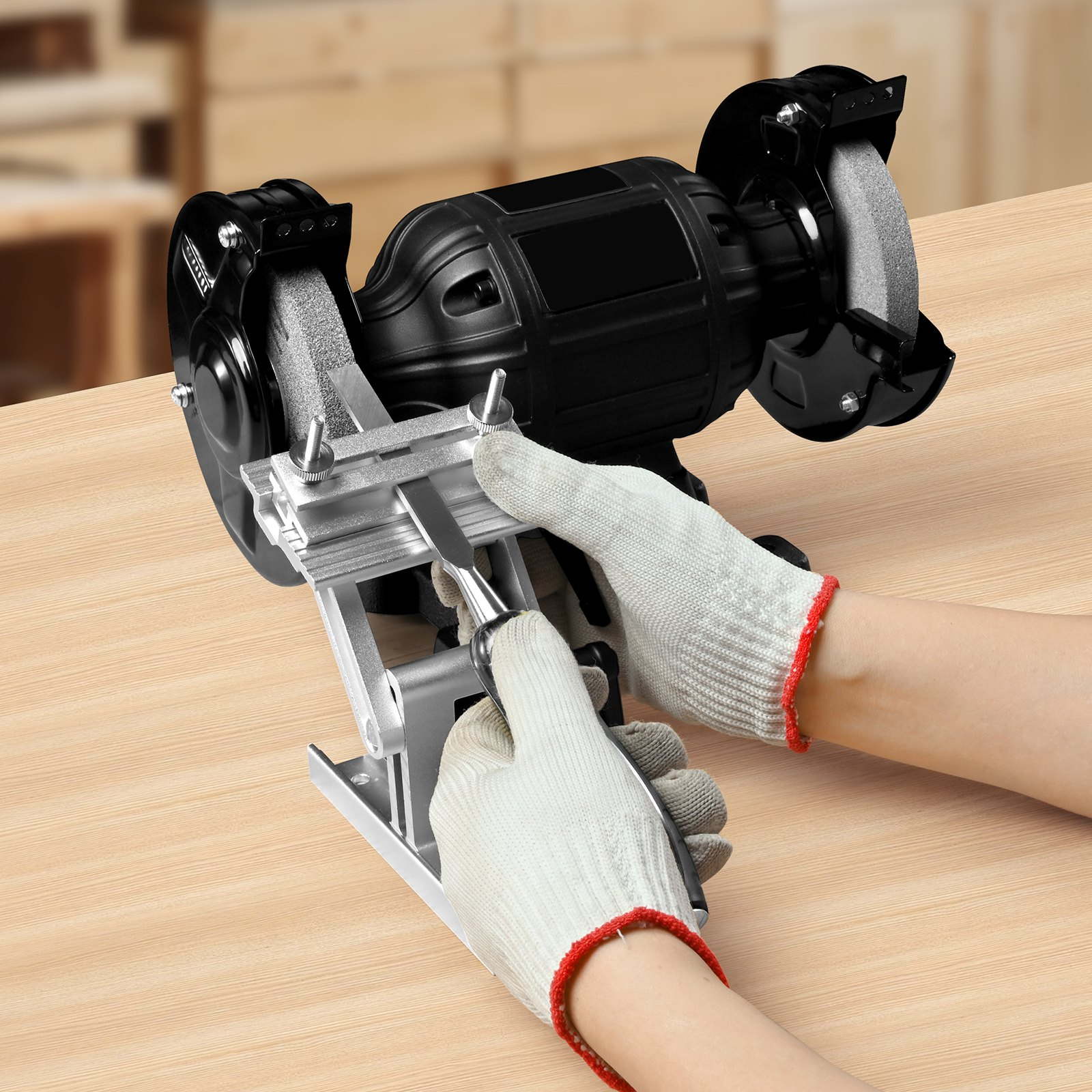 Adjustable Tool Rest Sharpening Jig for 6" or 8" Bench Grinder and Sander