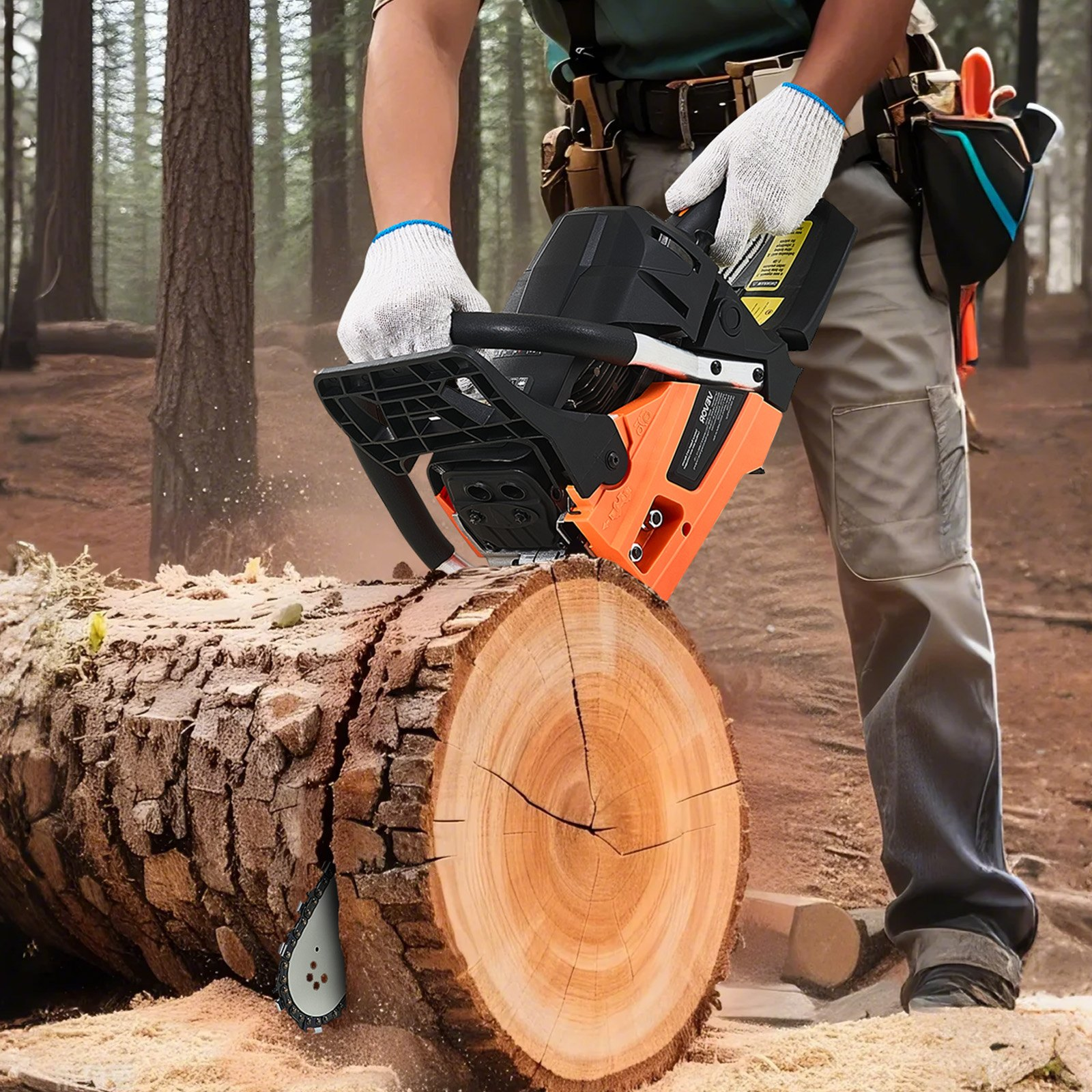 62cc Gas Chainsaw 3.8 HP Gas Powered 20 inch Chainsaw For Wood