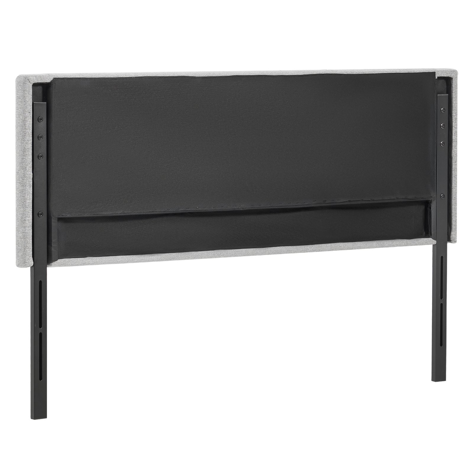 Full Size Tufted Headboard, Adjustable Height, Light Grey, W56.3" x H35.6-47.4"