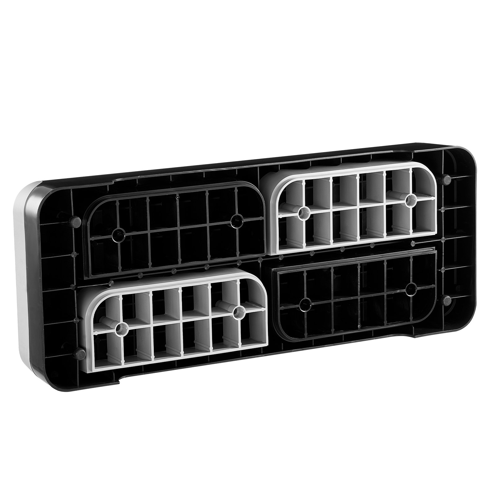 28" Aerobic Step Platform Adjustable Workout Stepper w/4 Risers Gray