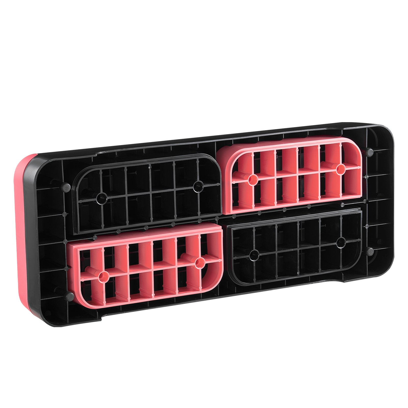 28" Aerobic Step Platform Adjustable Fitness Stepper w/4 Risers Red