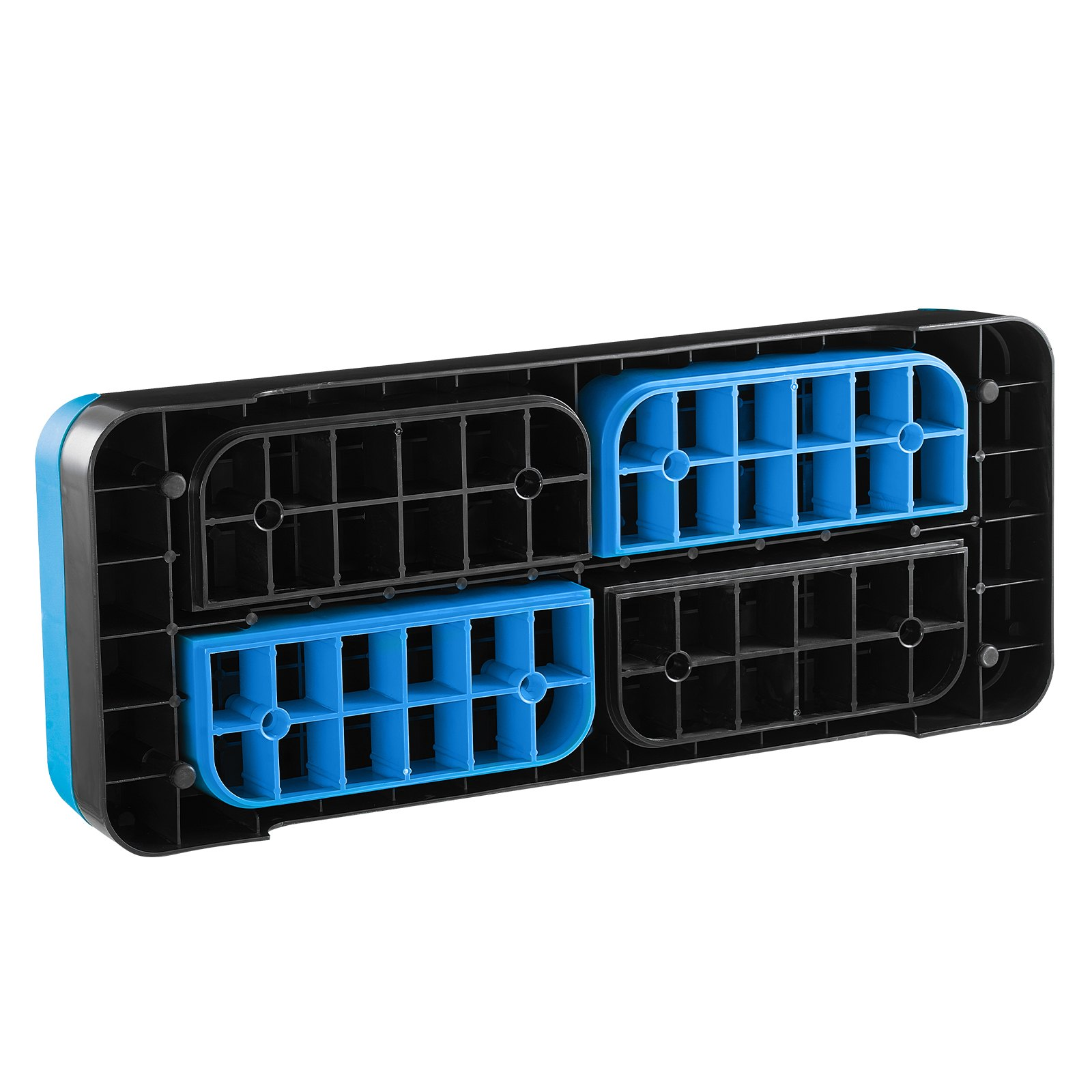28" Aerobic Step Platform Adjustable Workout Stepper w/4 Risers Blue