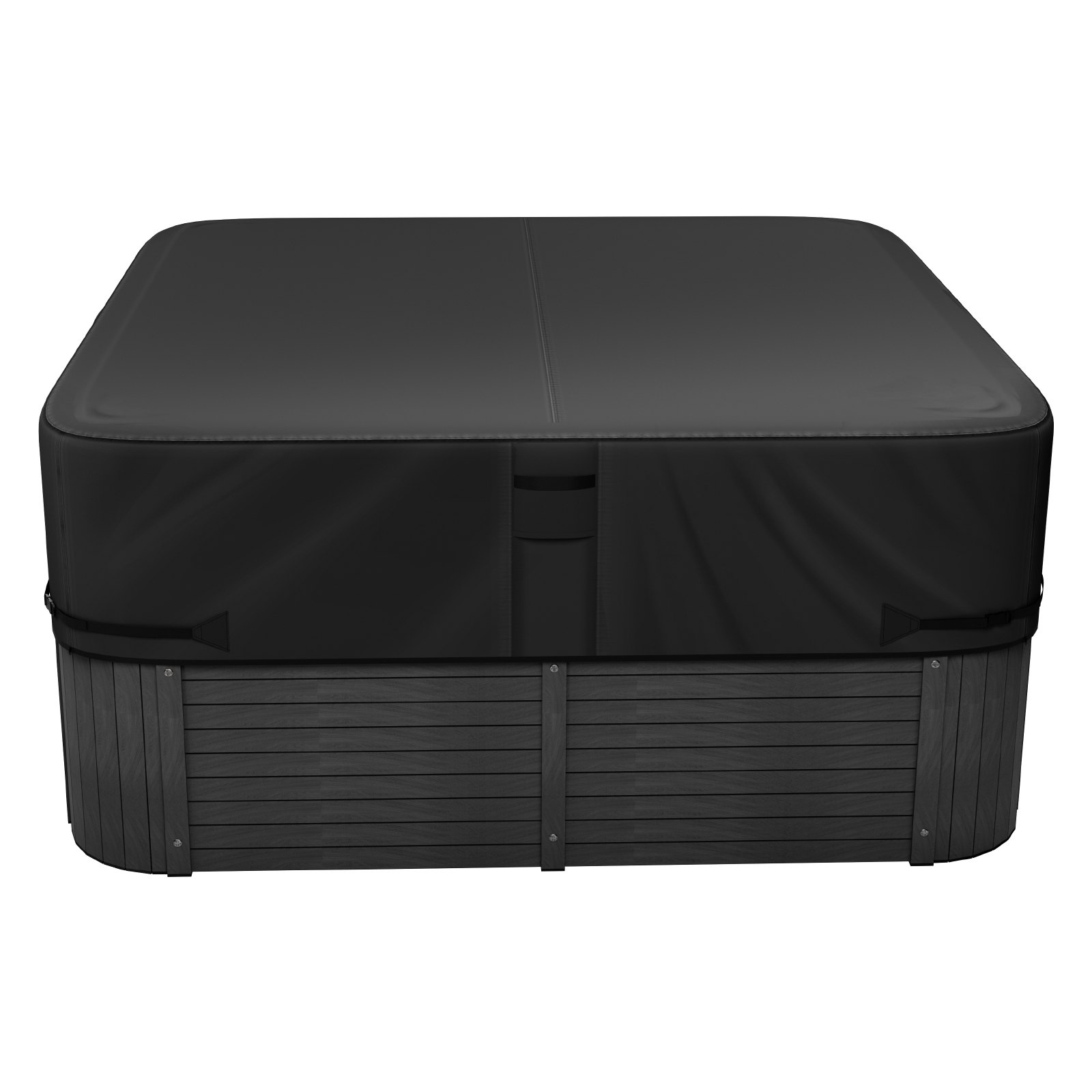 Outdoor Hot Tub Cover 95 x 95 x 20 Inch Weatherproof and Waterproof Black - Picture 8 of 10