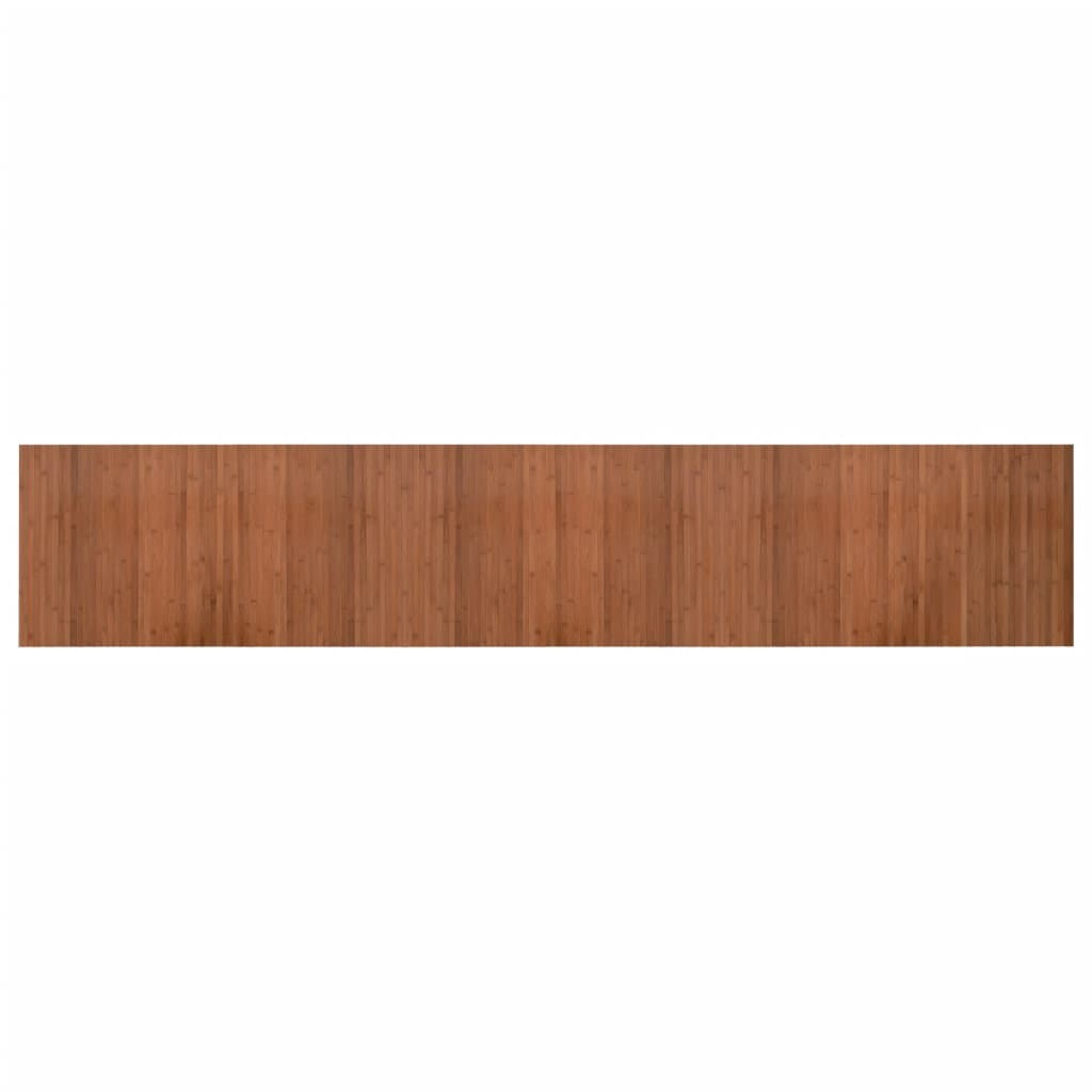 vidaXL Rug Brown Bamboo, Polypropylene 23.6x118.1 in Non-slip Rug - Picture 2 of 8