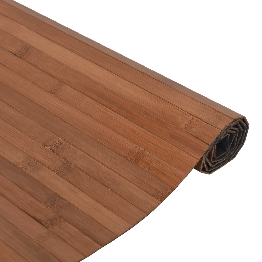 vidaXL Rug Brown Bamboo, Polypropylene 23.6x118.1 in Non-slip Rug - Picture 4 of 8