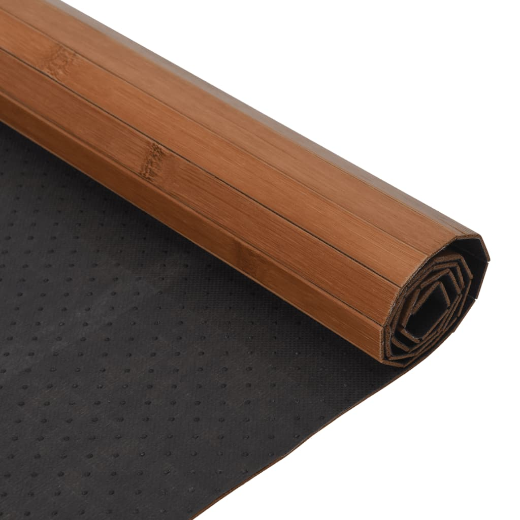 vidaXL Rug Brown Bamboo, Polypropylene 23.6x118.1 in Non-slip Rug - Picture 5 of 8