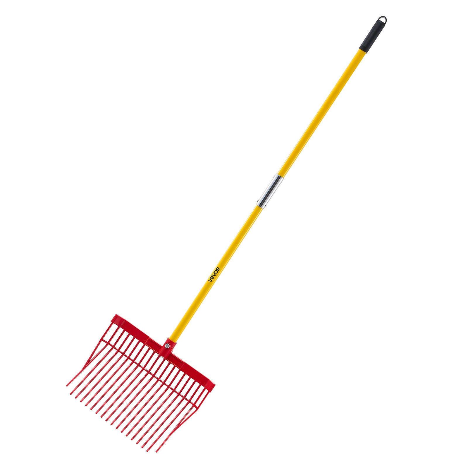 Manure Fork 18 Angled Tines 61in Long Handle Muck Rake for Stable Garden