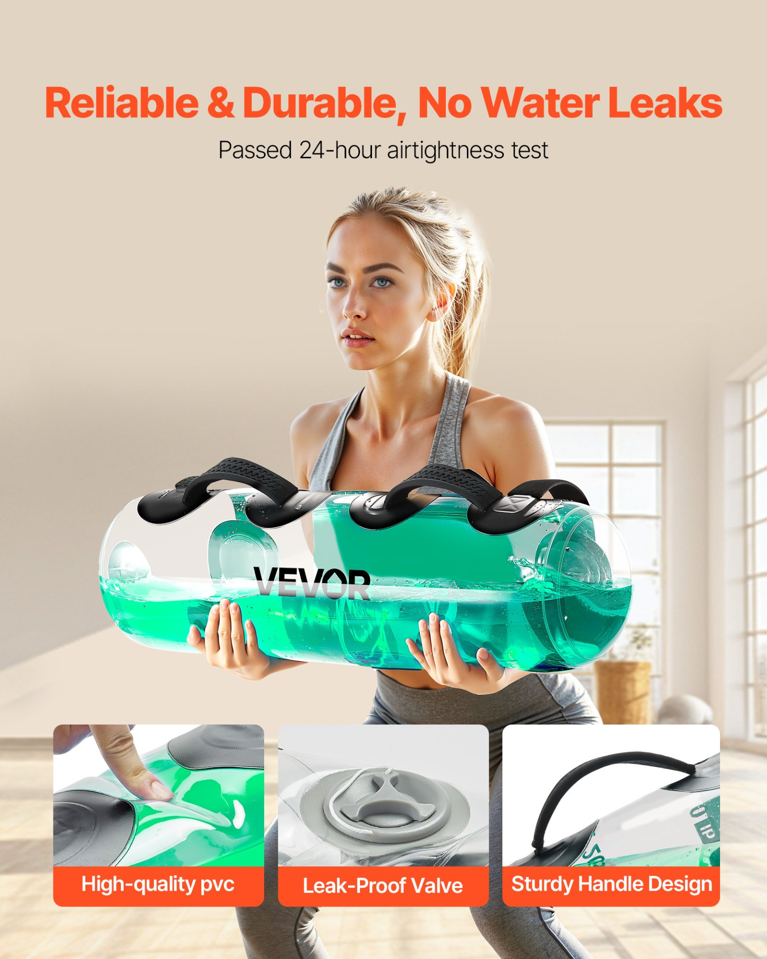 Fitness Water Weight Aqua Bag Training Water Bag Portable Stability Workout - Picture 1 of 10