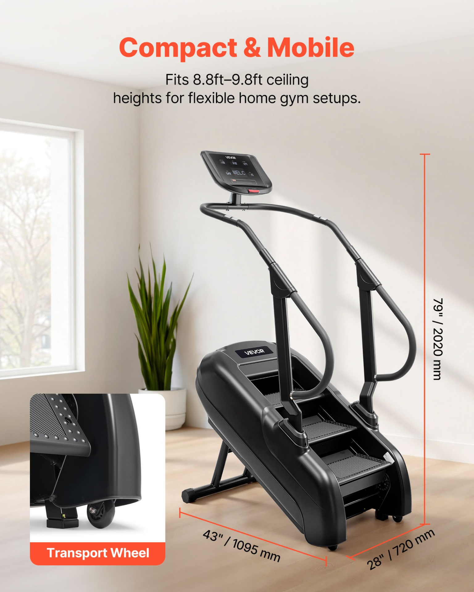 Stair Stepper Machine Stepmill Climber LED Display 330LB 15 Speed Levels