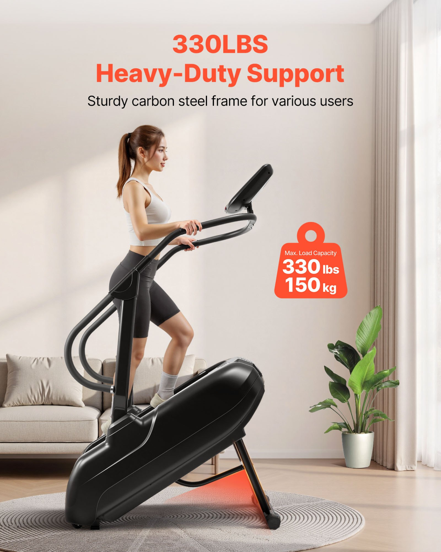 Stair Stepper Machine Stepmill Climber LED Display 330LB 15 Speed Levels