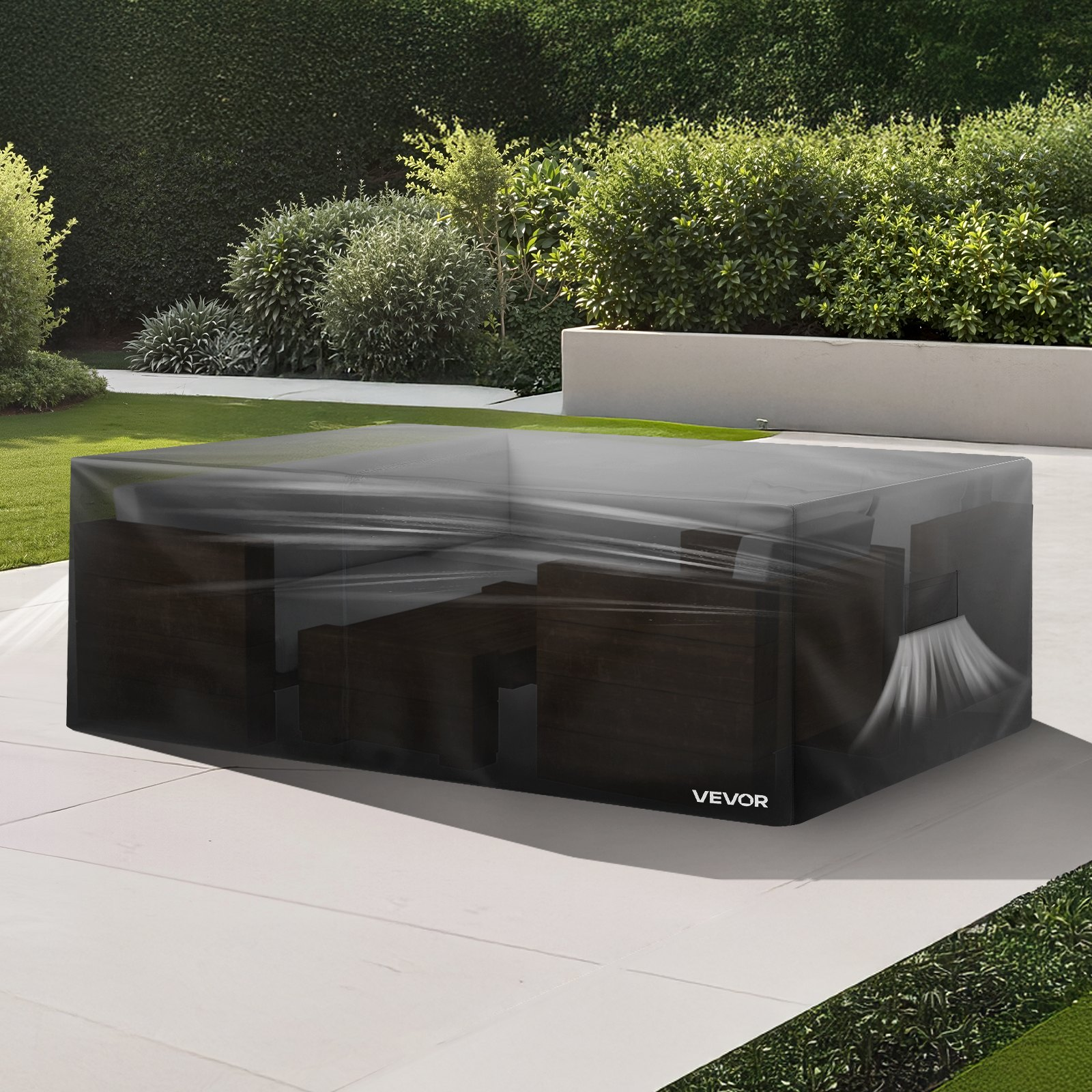 Terrasse Gartenmöbel Abdeckung 420D Wasserdicht Tisch Stühle Sofa 74x74 Zoll - Bild 7 von 10