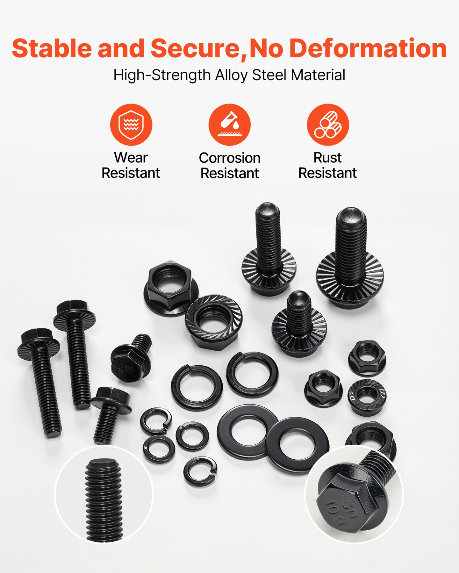 280 Pcs Bolts and Nuts Assortment Kit, with Case