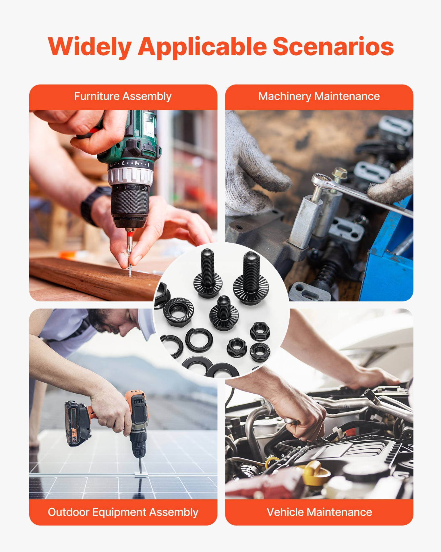 280 Pcs Bolts and Nuts Assortment Kit, with Case