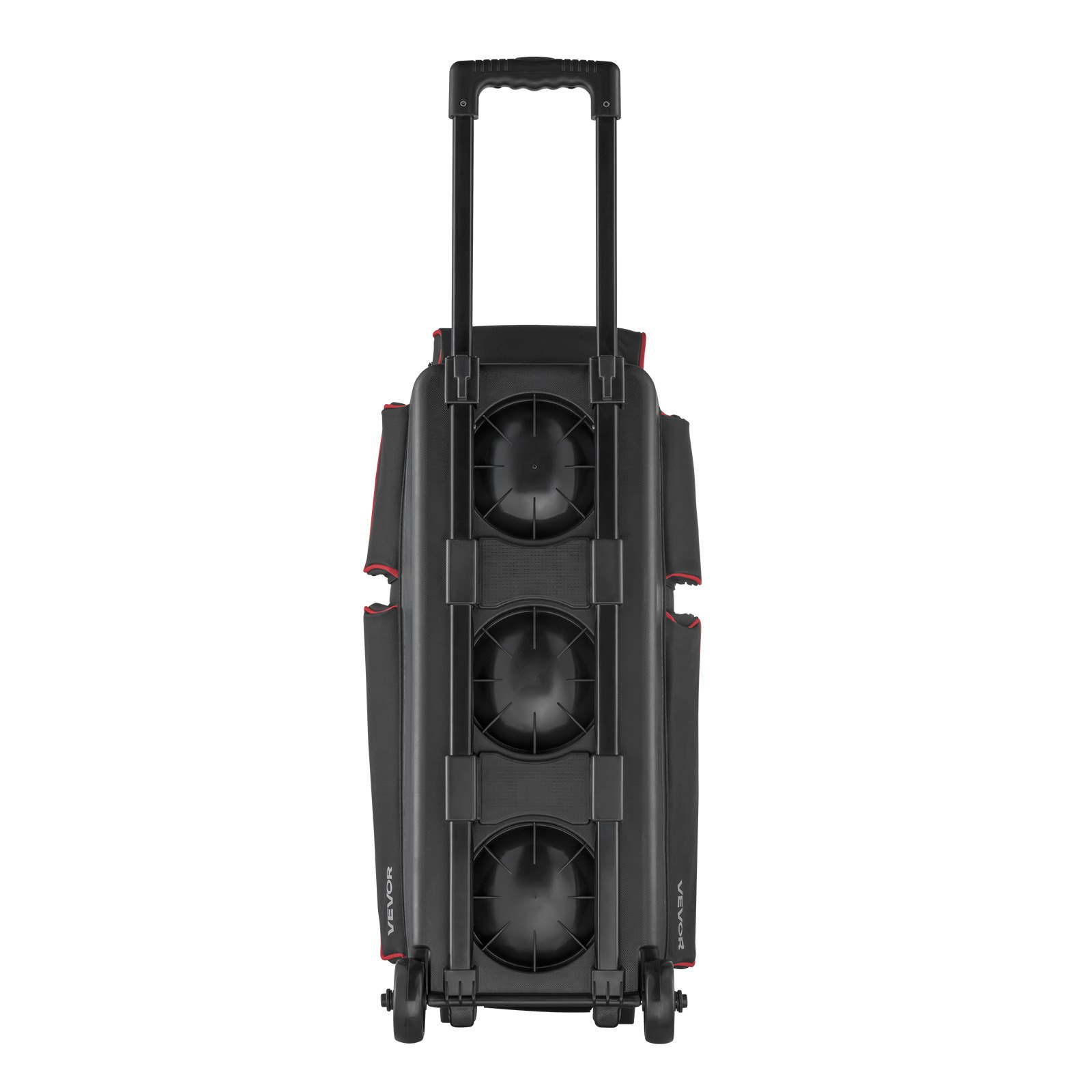 3 Ball Bowling Bag with Wheels Double Roller Bowling Bag with Shoe Compart 657