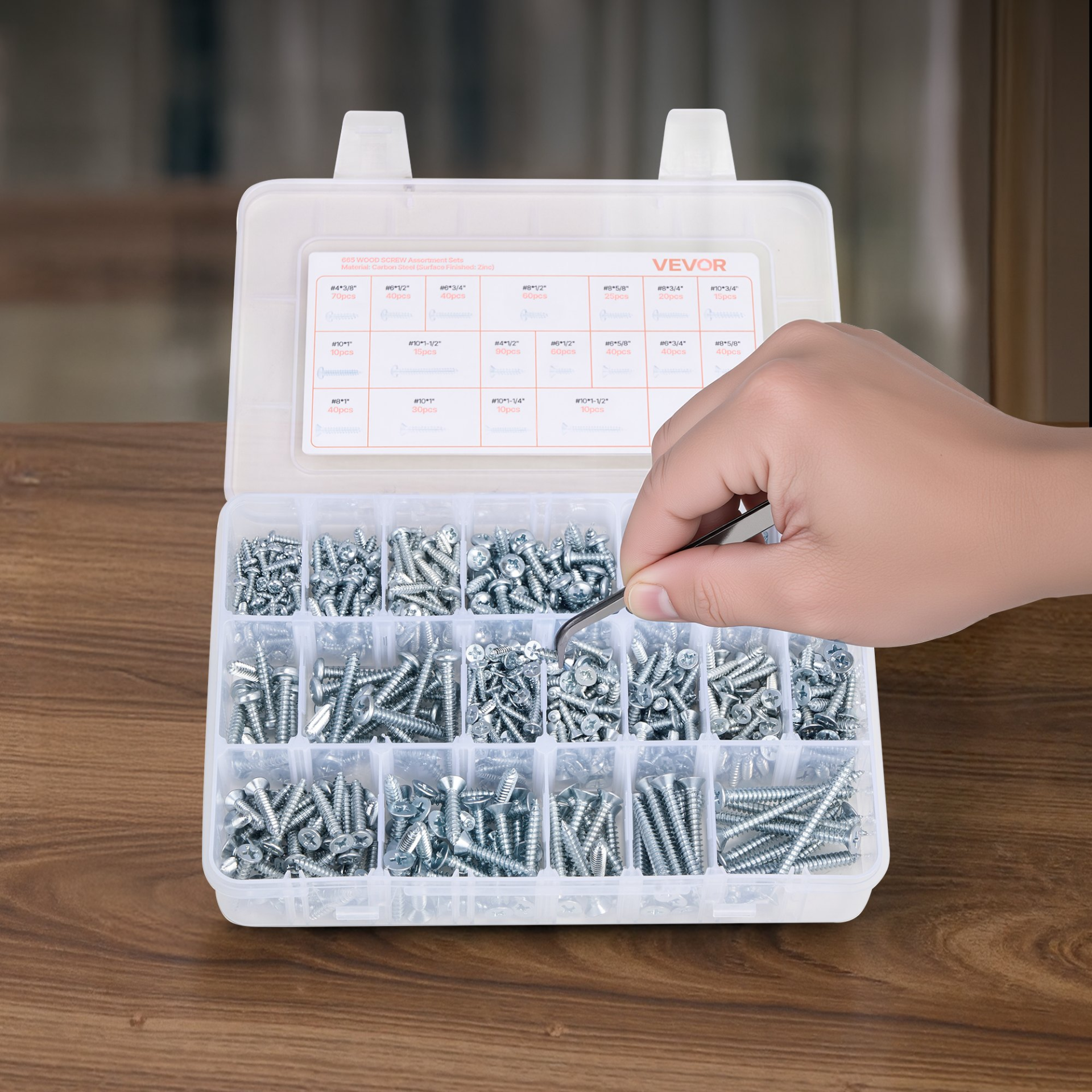 2250 Pcs Bolts and Nuts Assortment Kit, Galvanized White