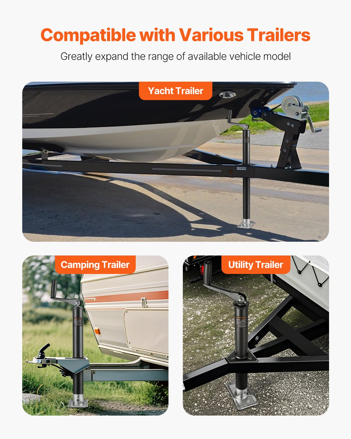 A-Frame Trailer Jack, 2000 lbs Dynamic Load Capacity, Yacht Trailers
