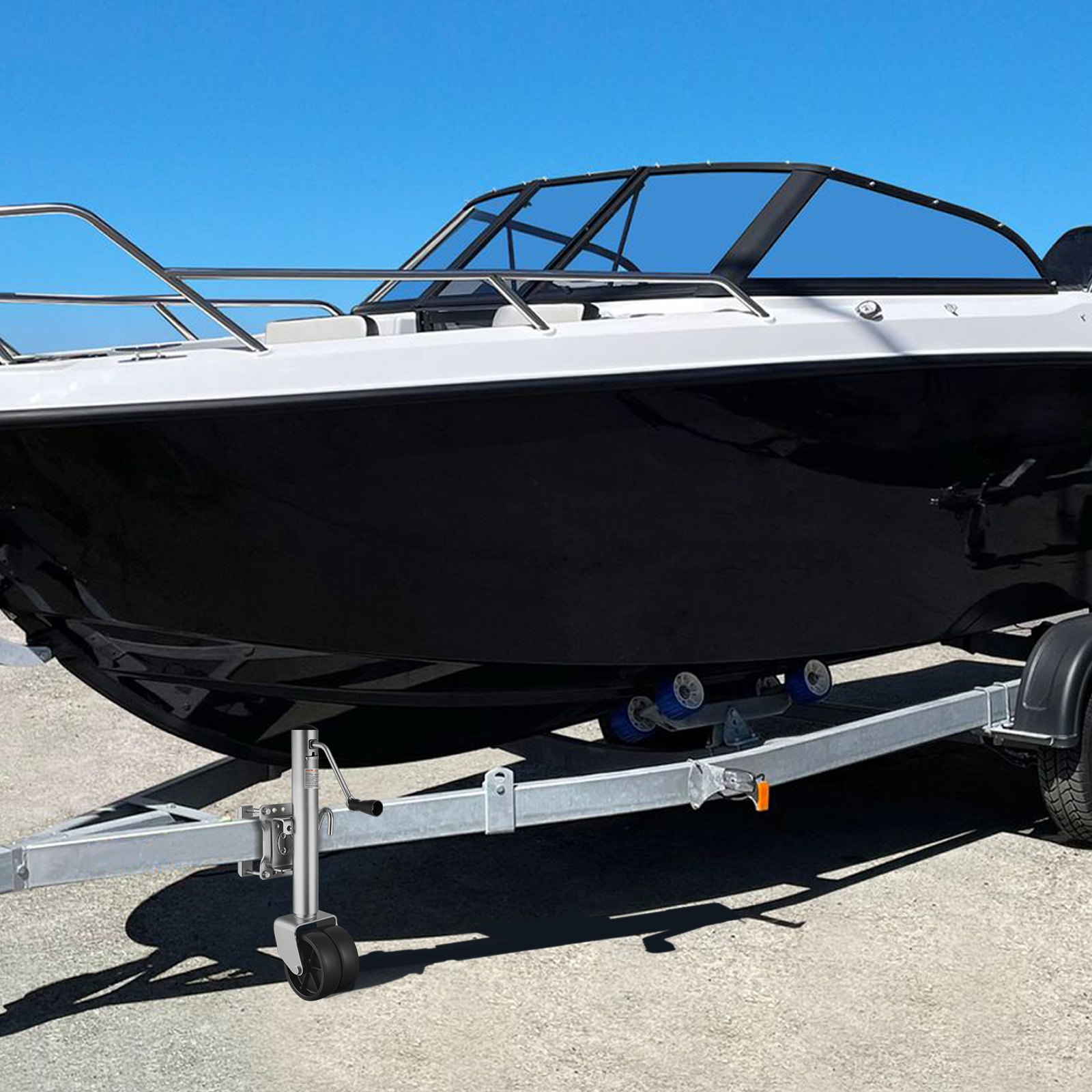 Trailer Jack with Wheel, 1500 lbs Load Capacity, Utility Trailers