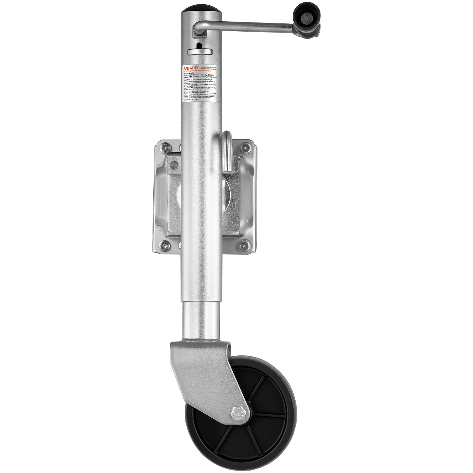 Trailer Jack with Wheel, 1500 lbs Load Capacity, Utility Trailers