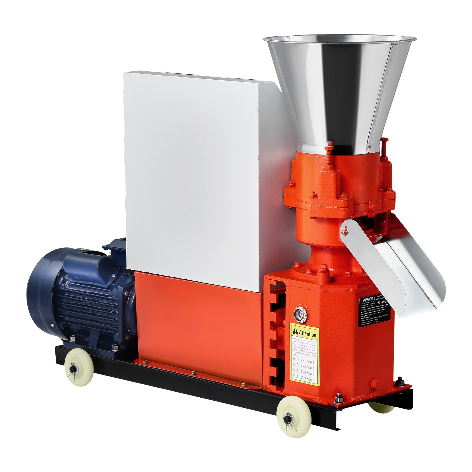 3KW Feed Pellet Mill Machine 6mm Animal Feed Pellet Maker w/3 Rollers