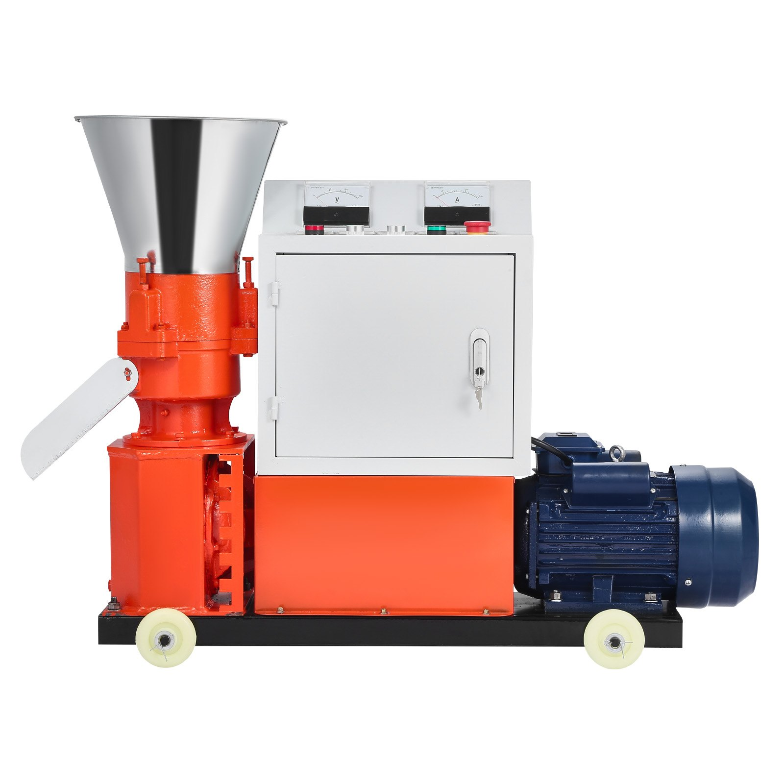 3KW Feed Pellet Mill Machine 6mm Animal Feed Pellet Maker w/3 Rollers