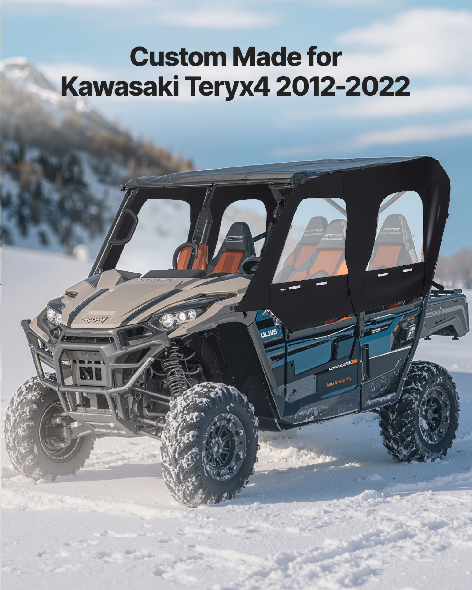 Cab Enclosure Upper Doors, Work with Roof and Partial Windshields