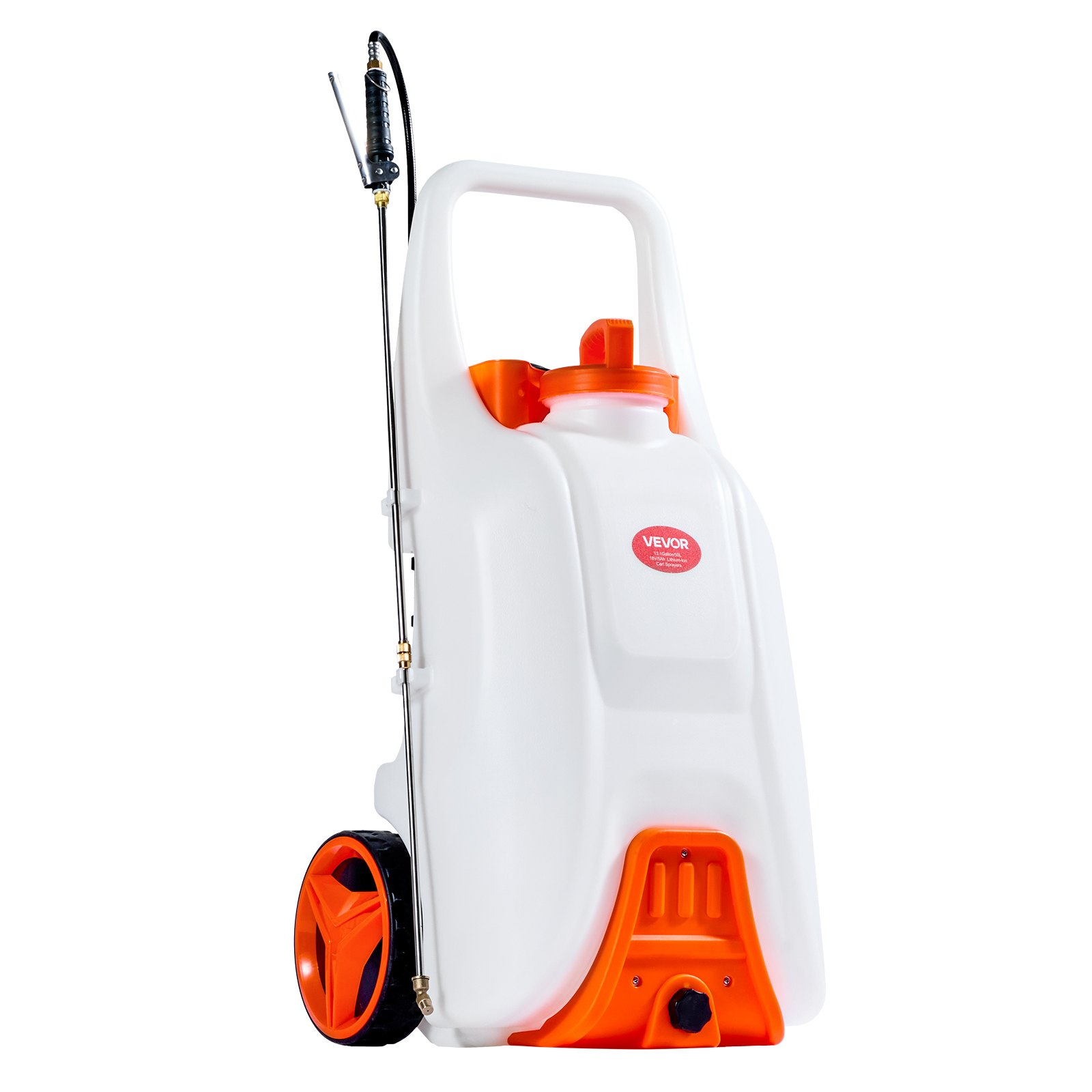 Battery-Powered Sprayer with Wheeled Cart, Adjustable 0-80 PSI