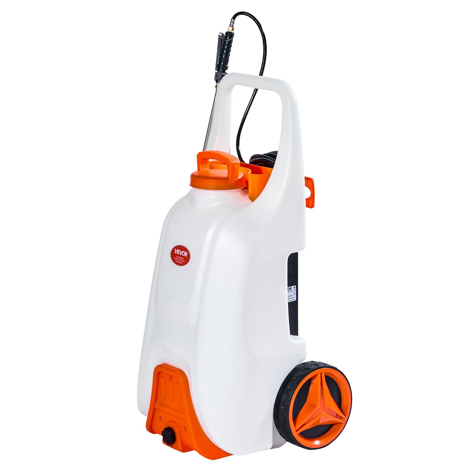 Battery-Powered Sprayer with Wheeled Cart, Adjustable 0-80 PSI