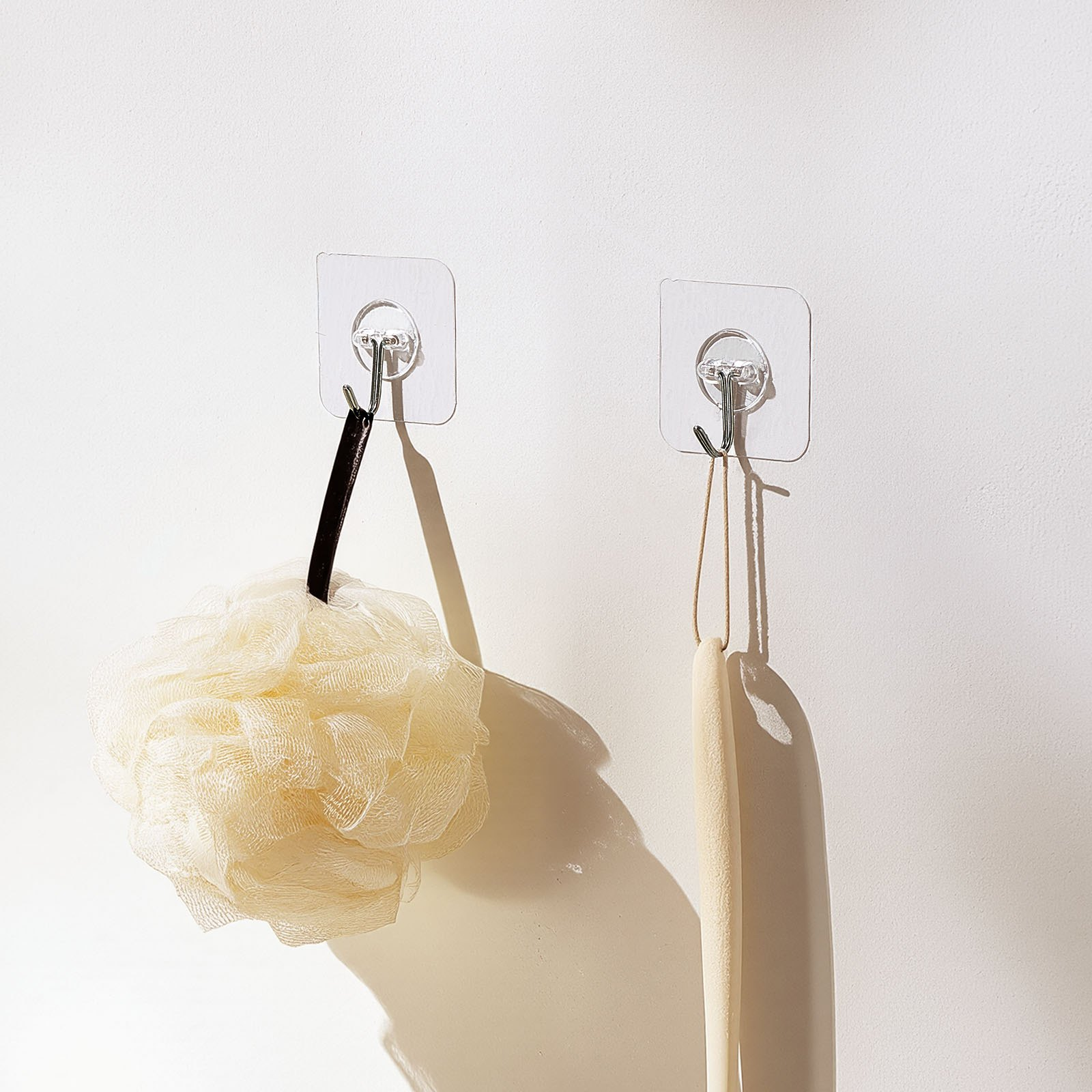 Adhesive Hooks, Coat & Keys (Transparent)