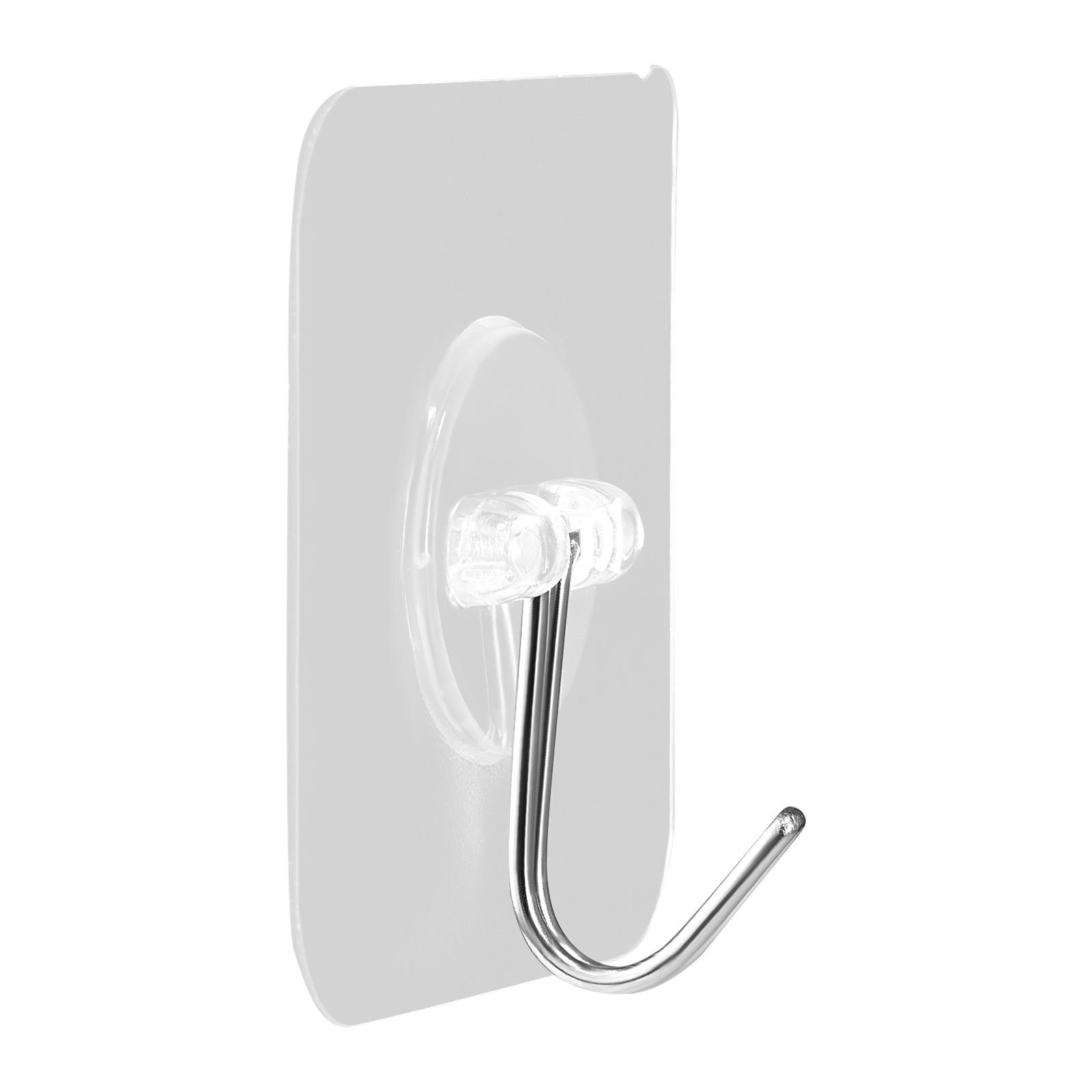 Adhesive Hooks, Coat & Keys (Transparent)