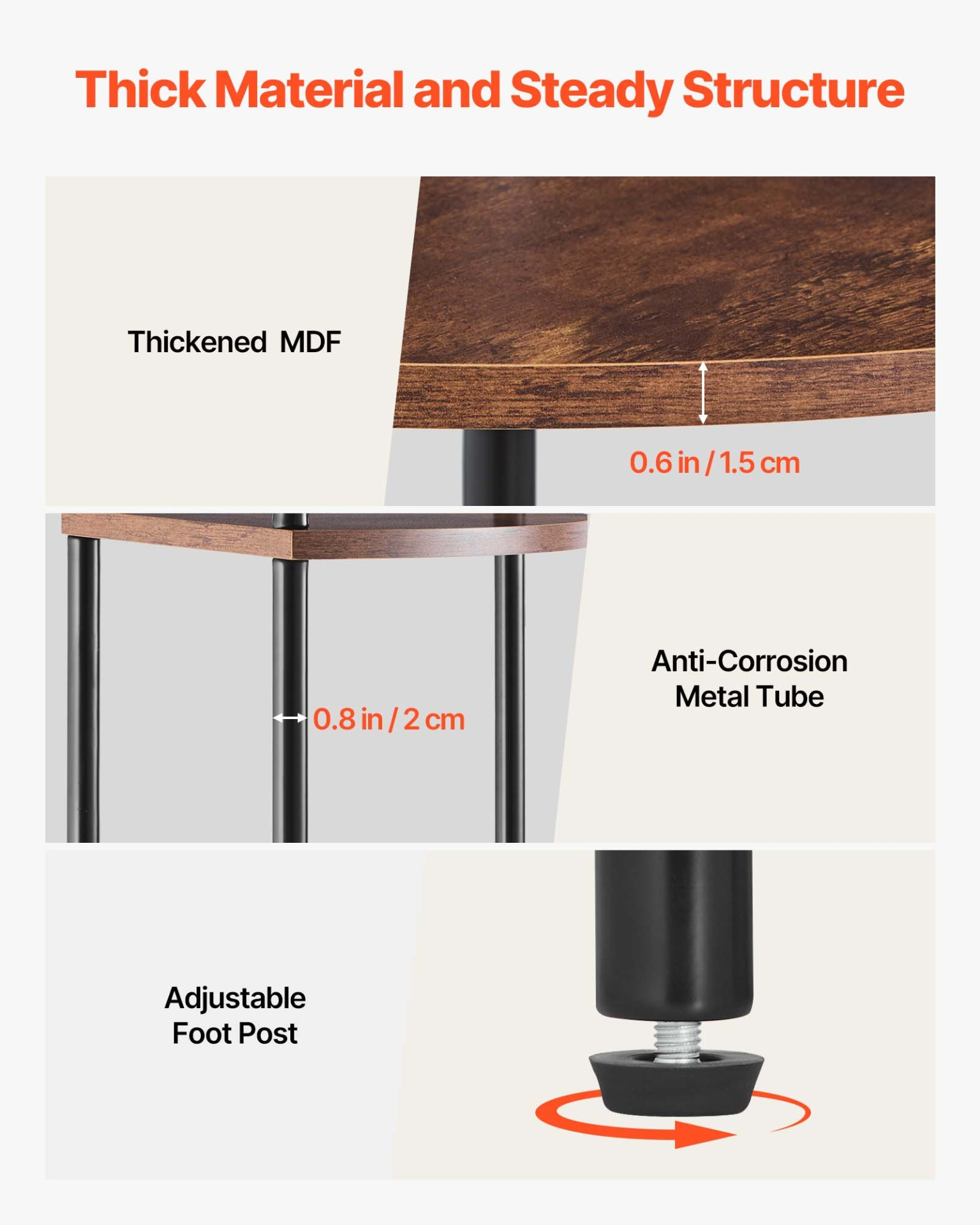 5 Tier Corner Shelf with LED Light, Office