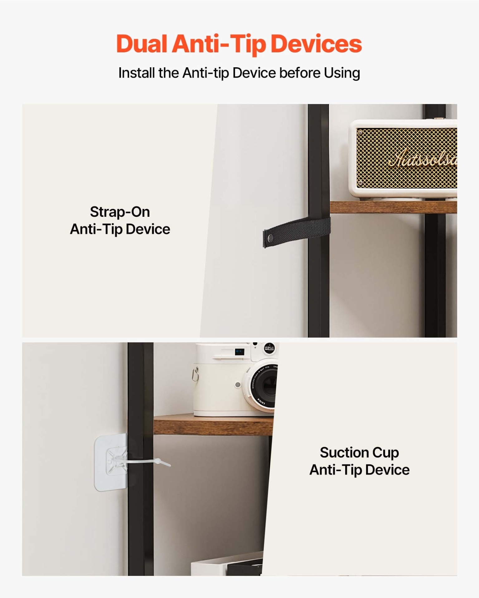 6 Tier Corner Shelf with LED Light, Office