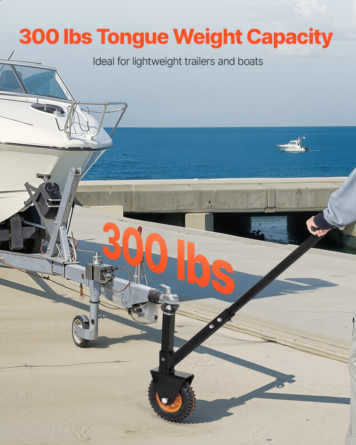 Trailer Dolly, 300lbs Tongue Weight Capacity, for Moving RV Trailer