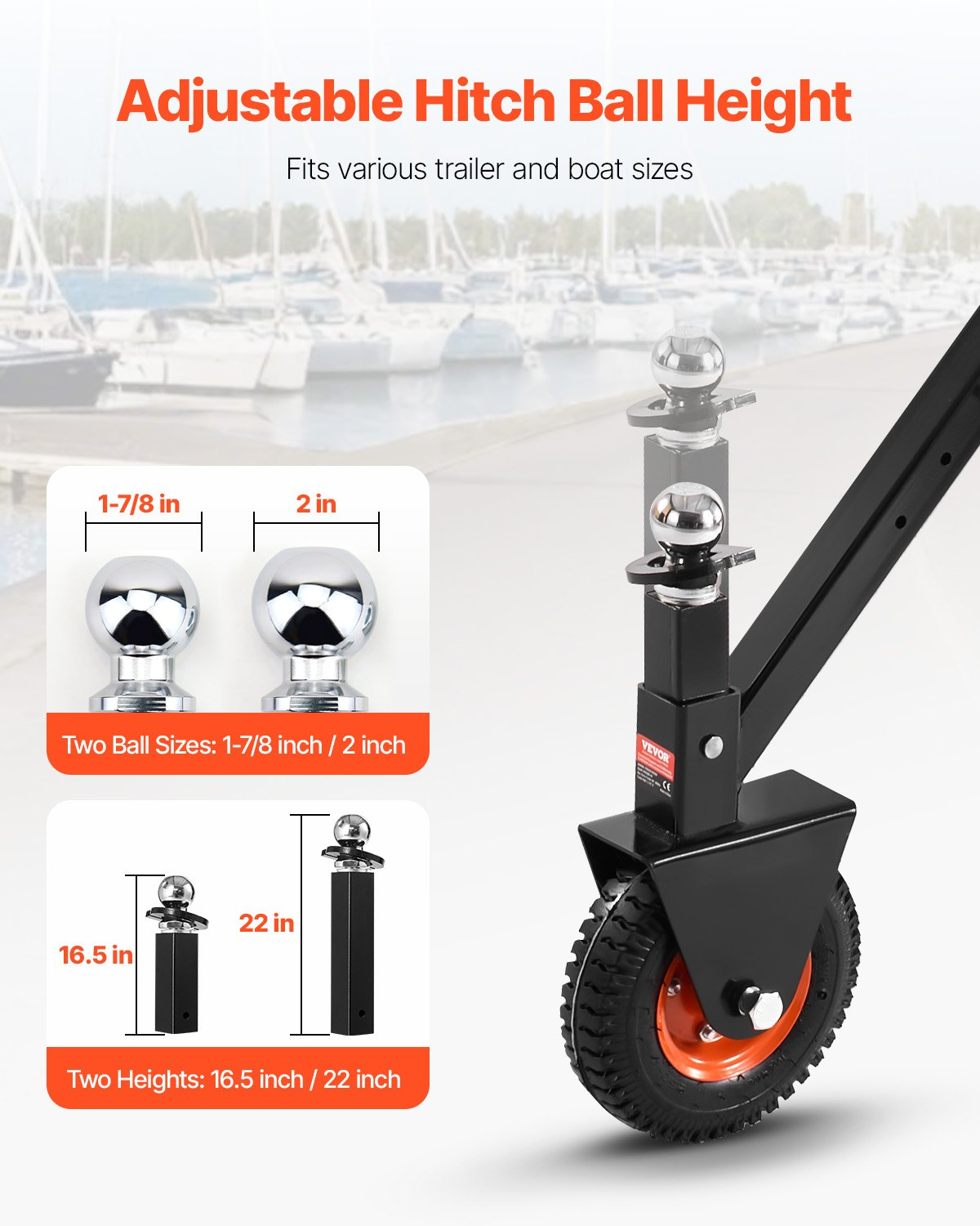 Trailer Dolly, 300lbs Tongue Weight Capacity, for Moving RV Trailer - Image 2