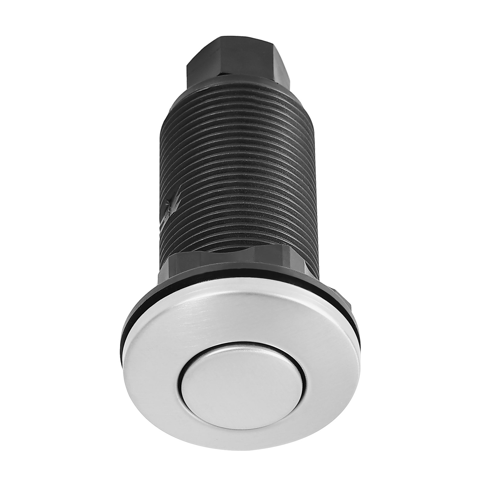 Garbage Disposal Air Switch Kit Dual Outlet Sink Top Button Brushed Silver